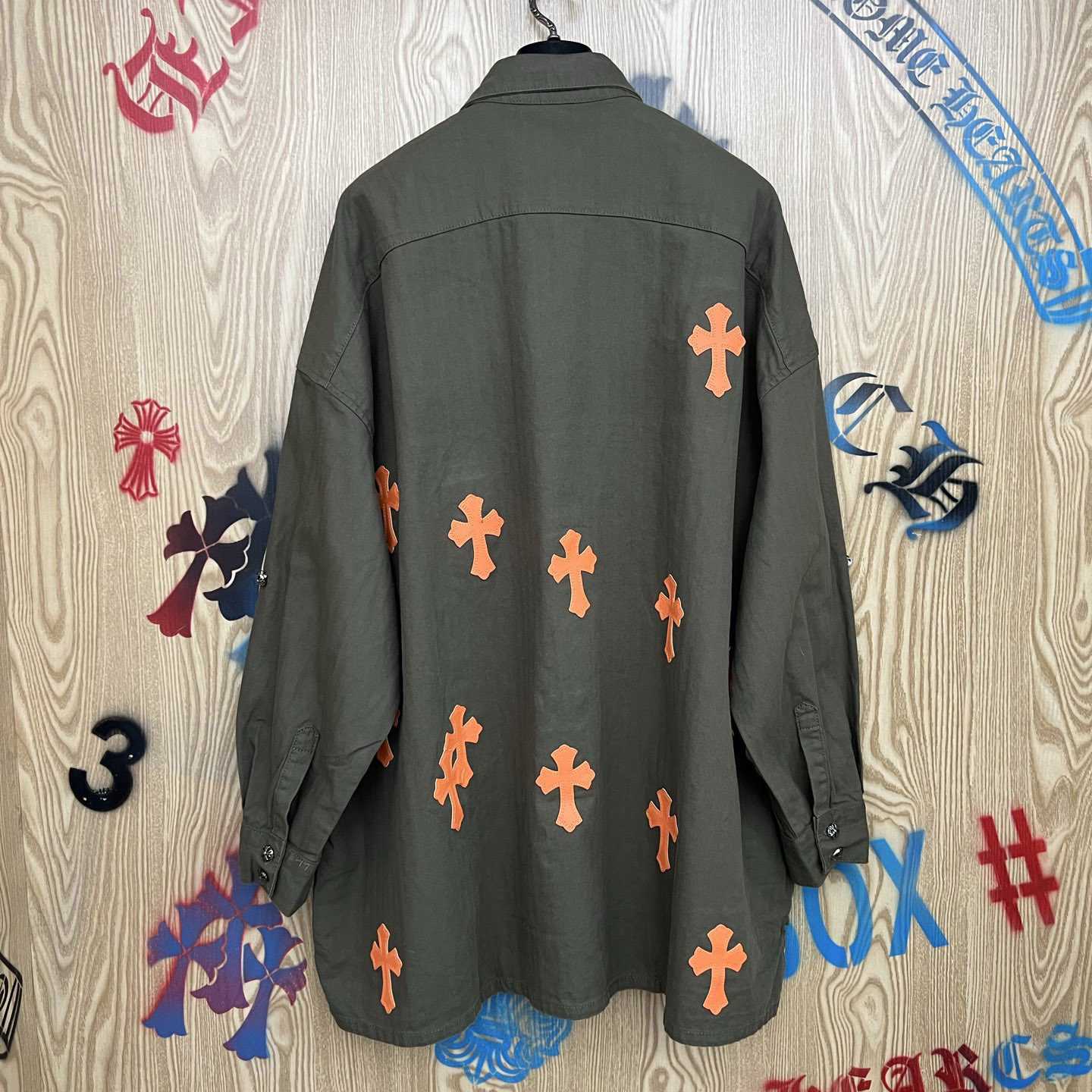 Chrome Hearts  Oversized Cross Patch Shirt - DesignerGu