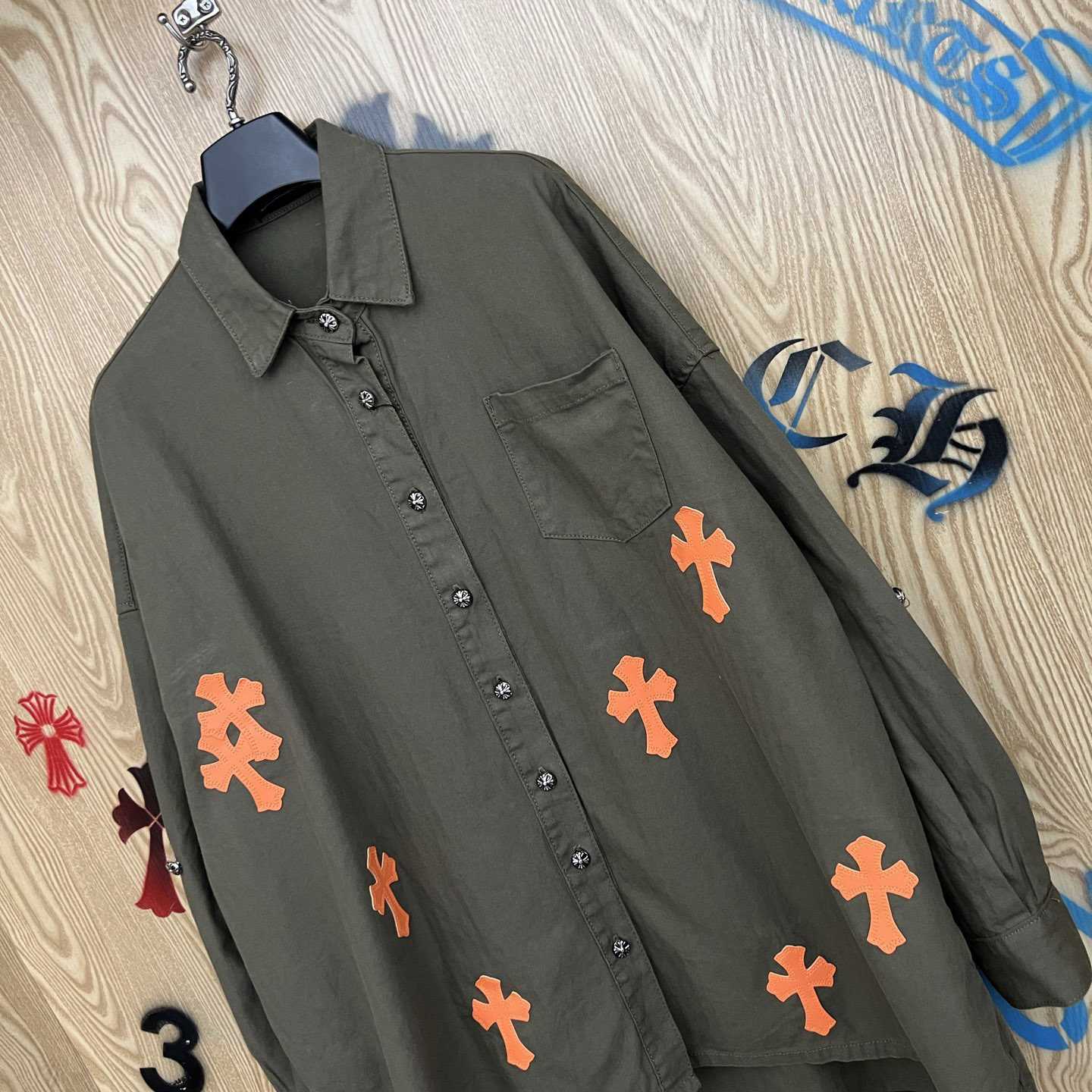 Chrome Hearts  Oversized Cross Patch Shirt - DesignerGu
