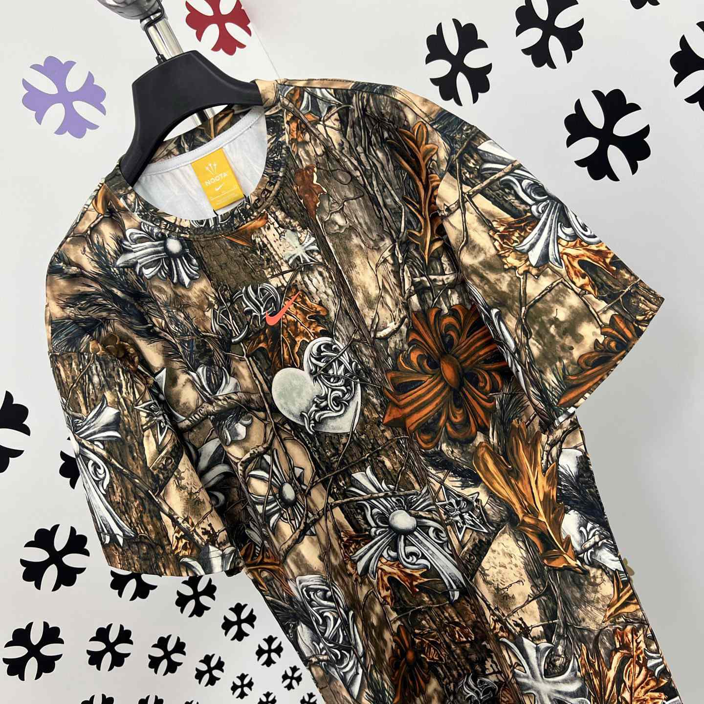Chrome Hearts X Nike NOCTA Camouflage Horseshoe Logo T-Shirt - DesignerGu