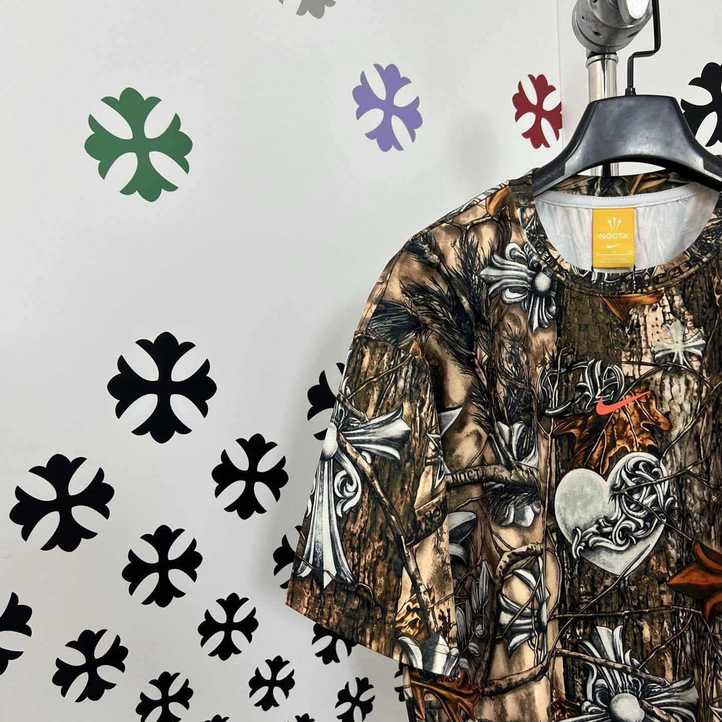 Chrome Hearts X Nike NOCTA Camouflage Horseshoe Logo T-Shirt - DesignerGu