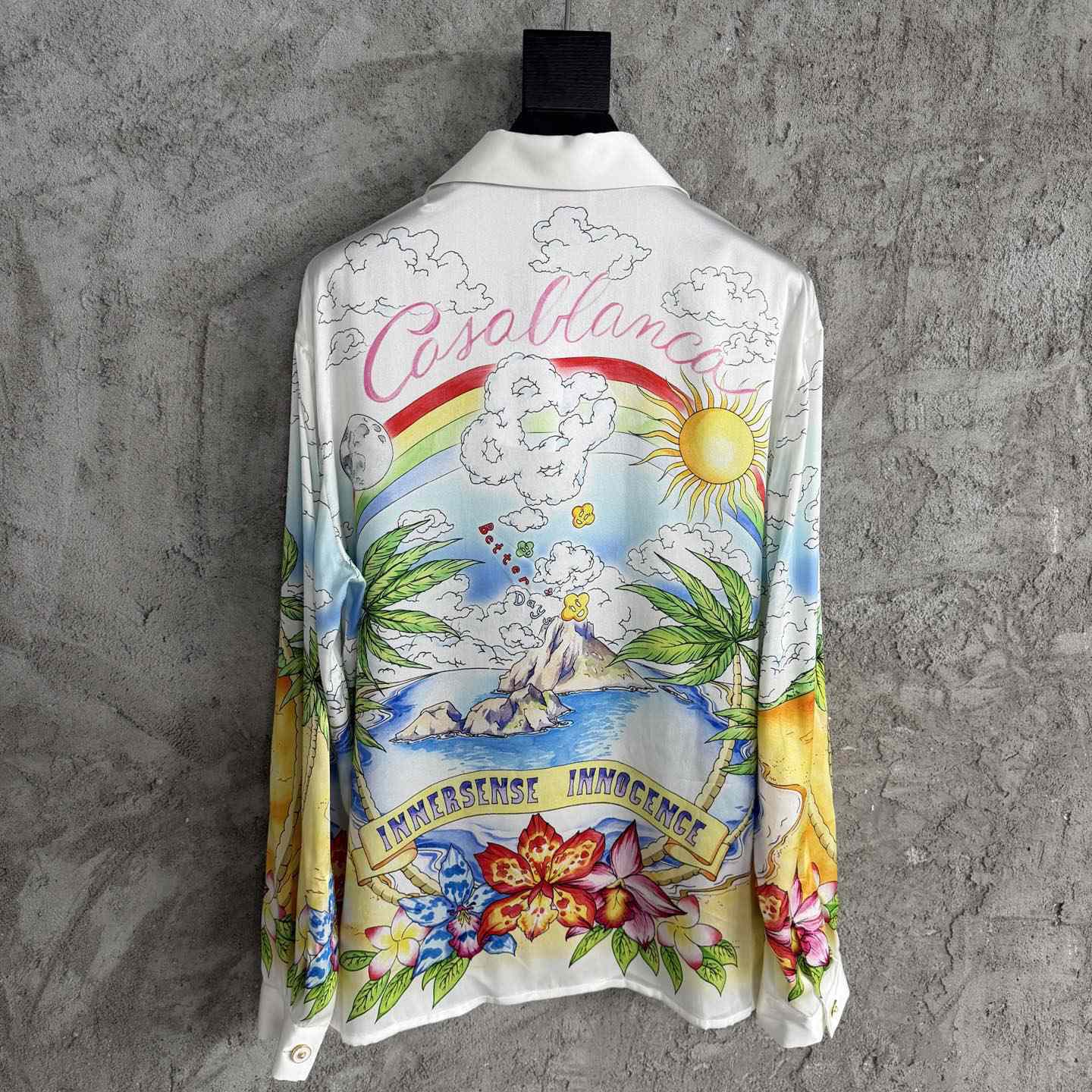 Casablanca Better Days Long Sleeve Silk Shirt  - DesignerGu