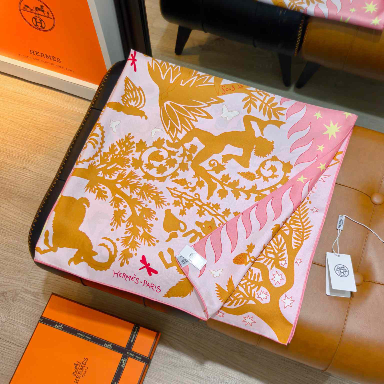 Hermes Sous le Charme D'Orphee Detail Scarf  - DesignerGu