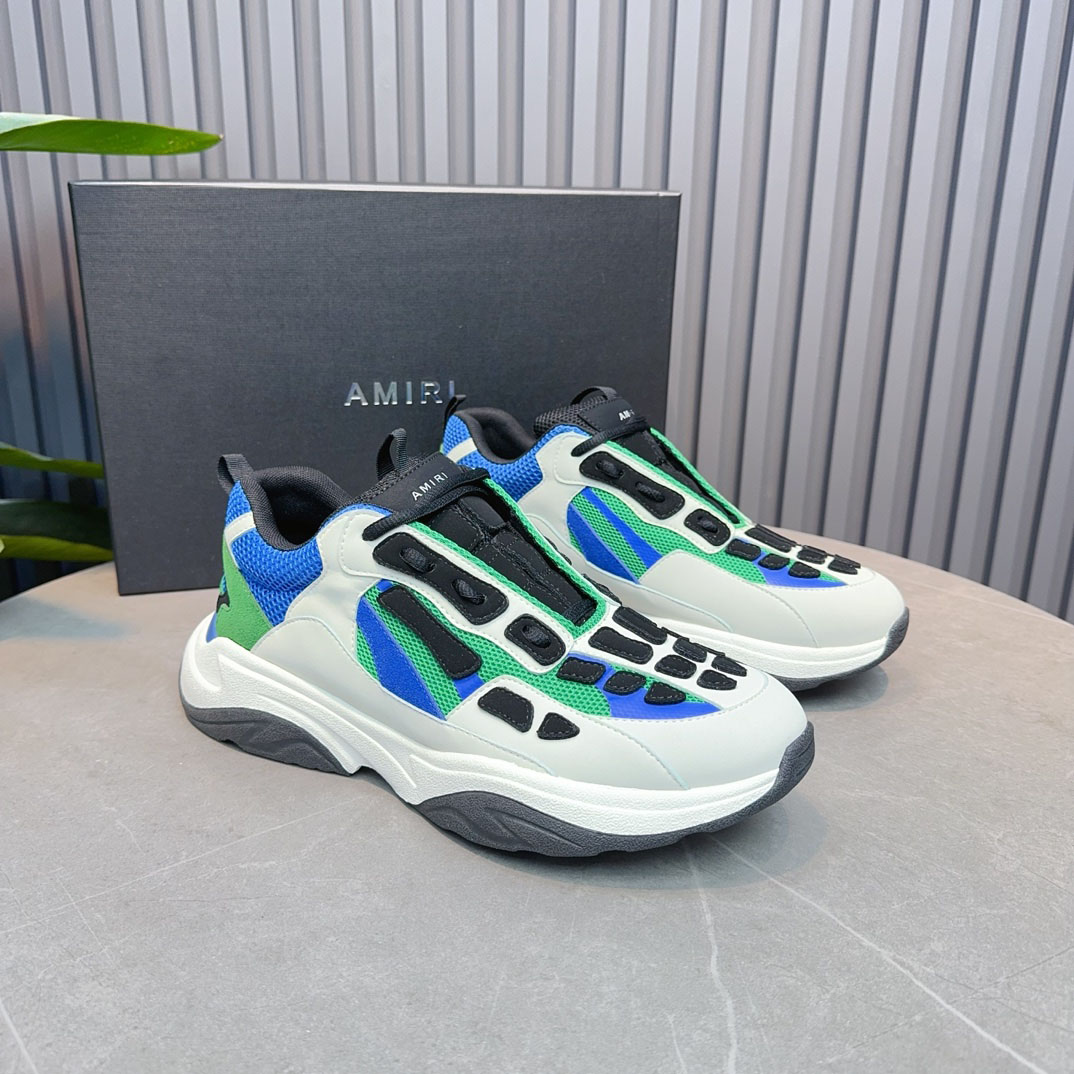 Amiri Bone Runner 'White Black Teal' - DesignerGu
