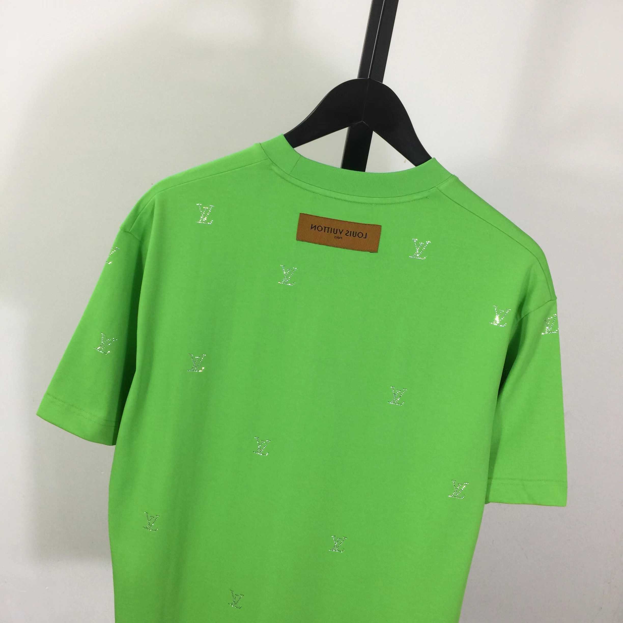 Louis Vuitton Crystal Embellished Cotton T-Shirt  - DesignerGu