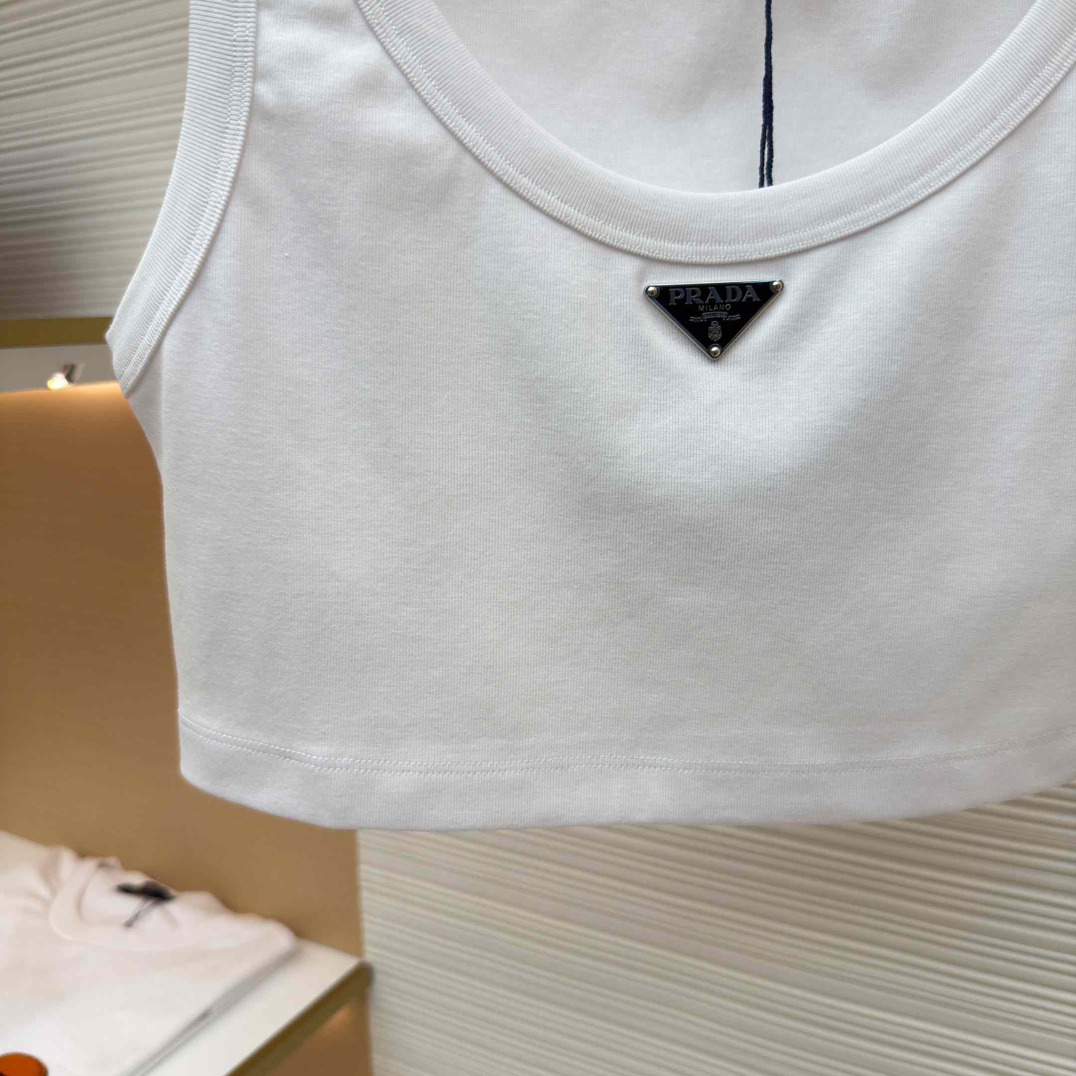 Prada Jersey Cropped Top - DesignerGu
