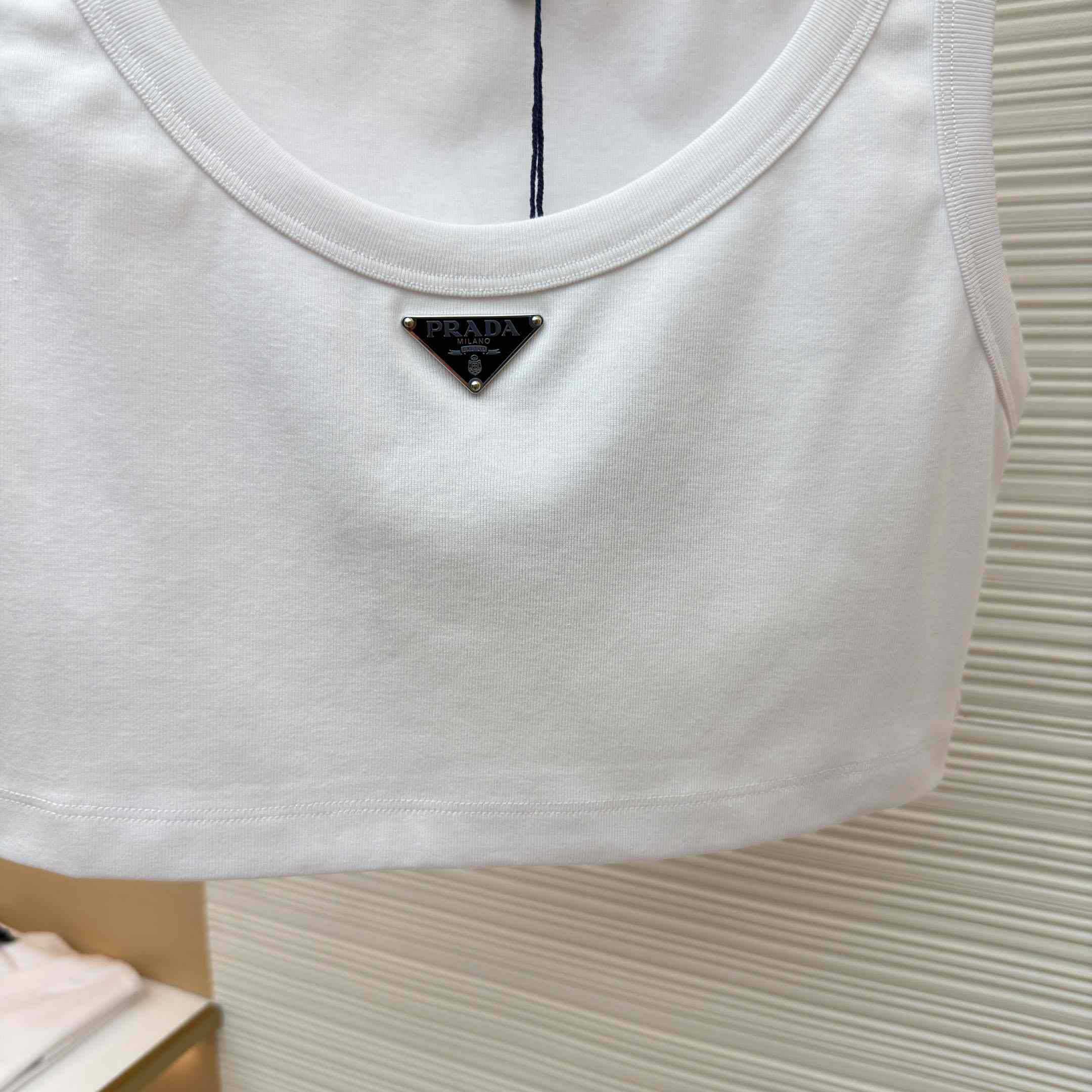 Prada Jersey Cropped Top - DesignerGu