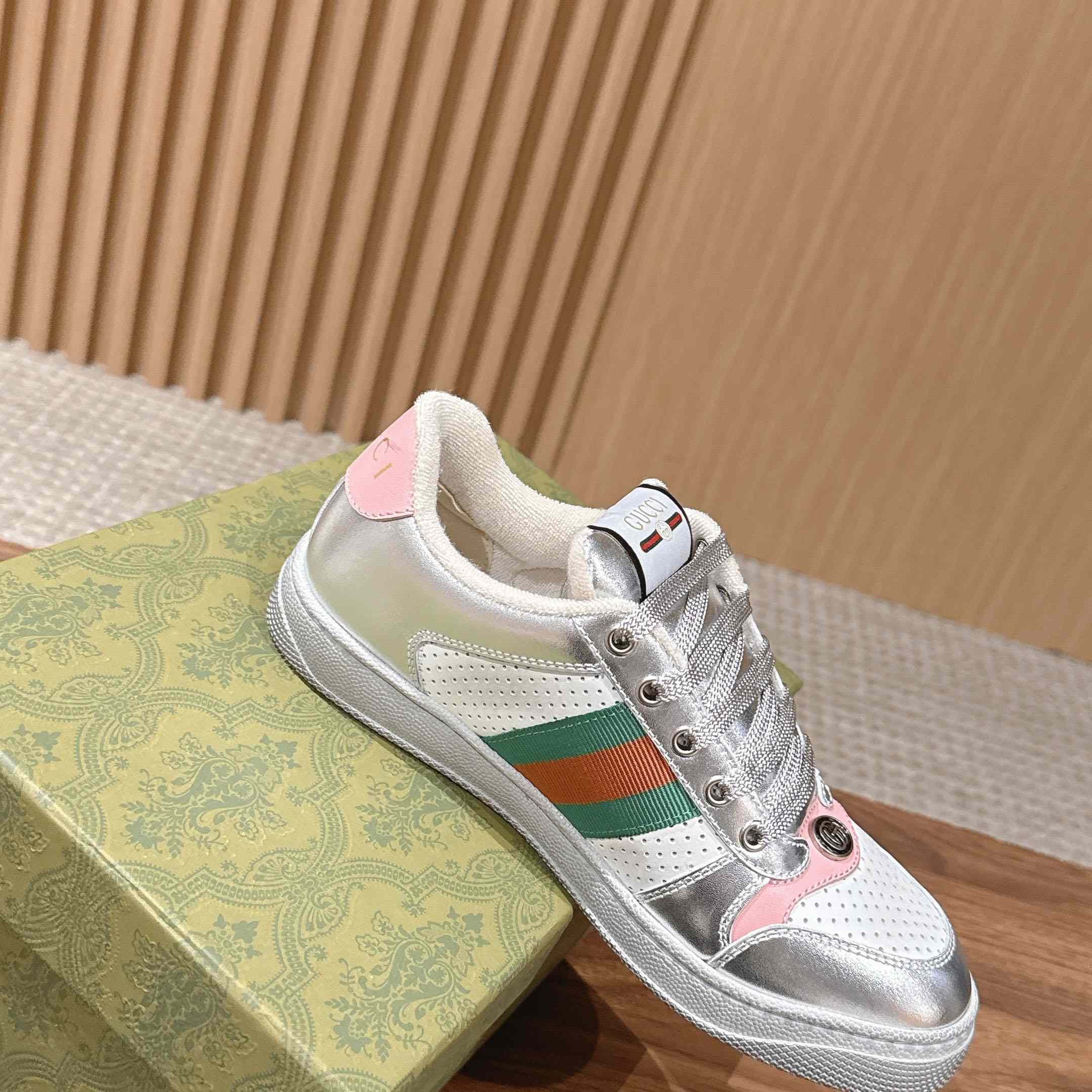 Gucci Worn-Out Effect Screener Sneaker - DesignerGu