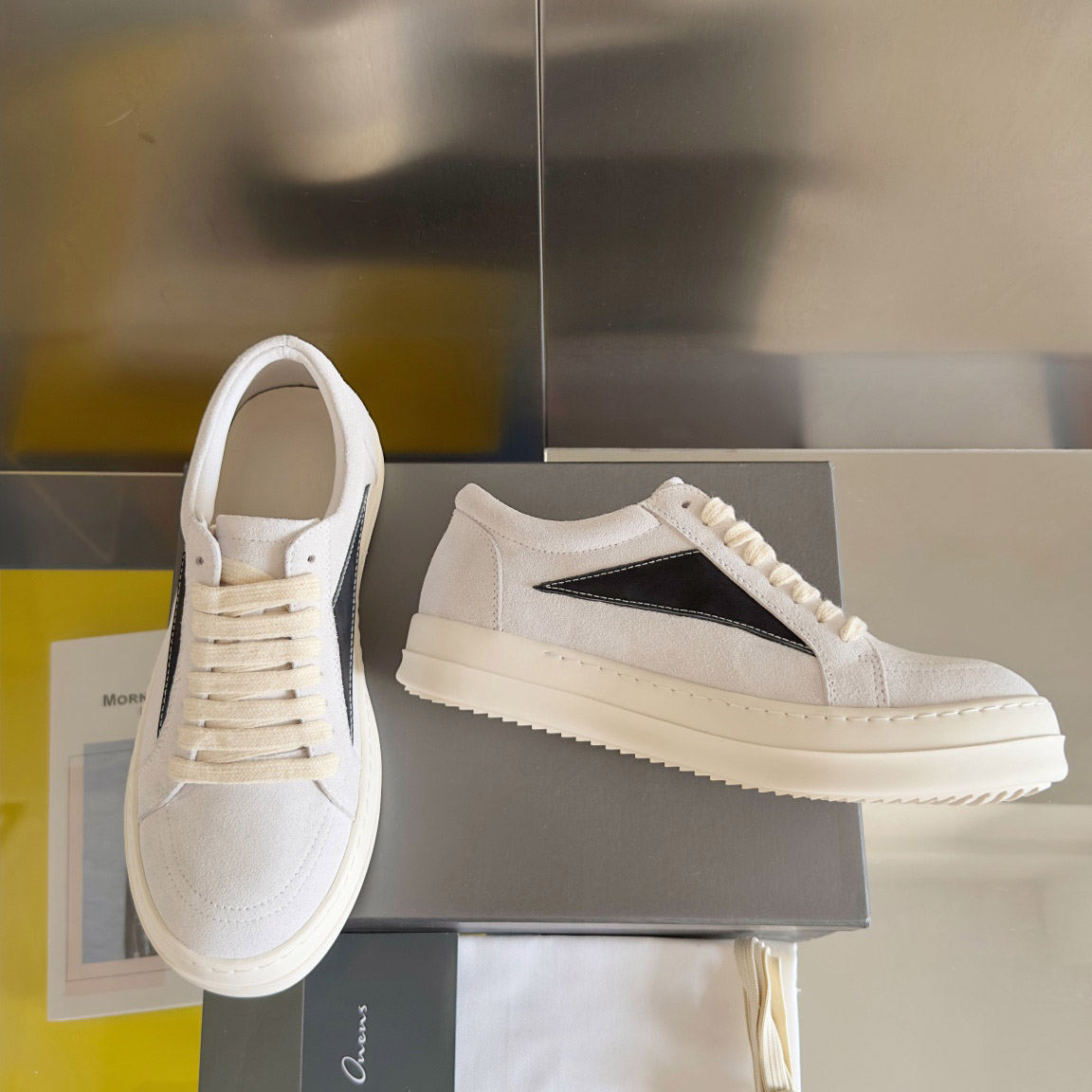 Rick Owens Luxor Vintage Low 'Milk Black' - DesignerGu