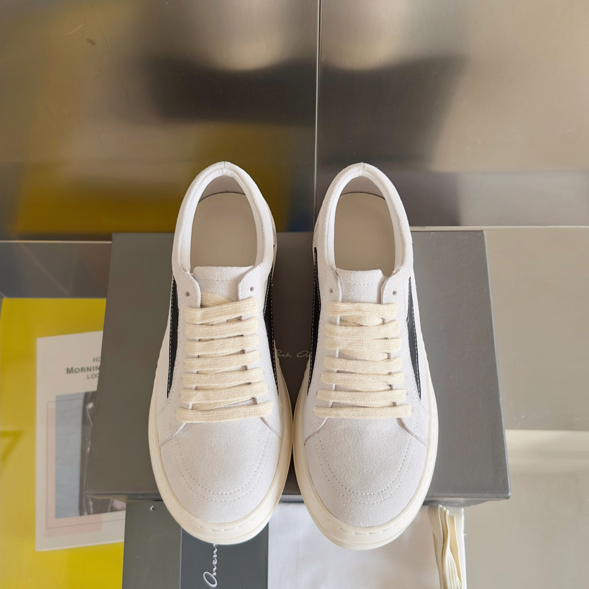 Rick Owens Luxor Vintage Low 'Milk Black' - DesignerGu