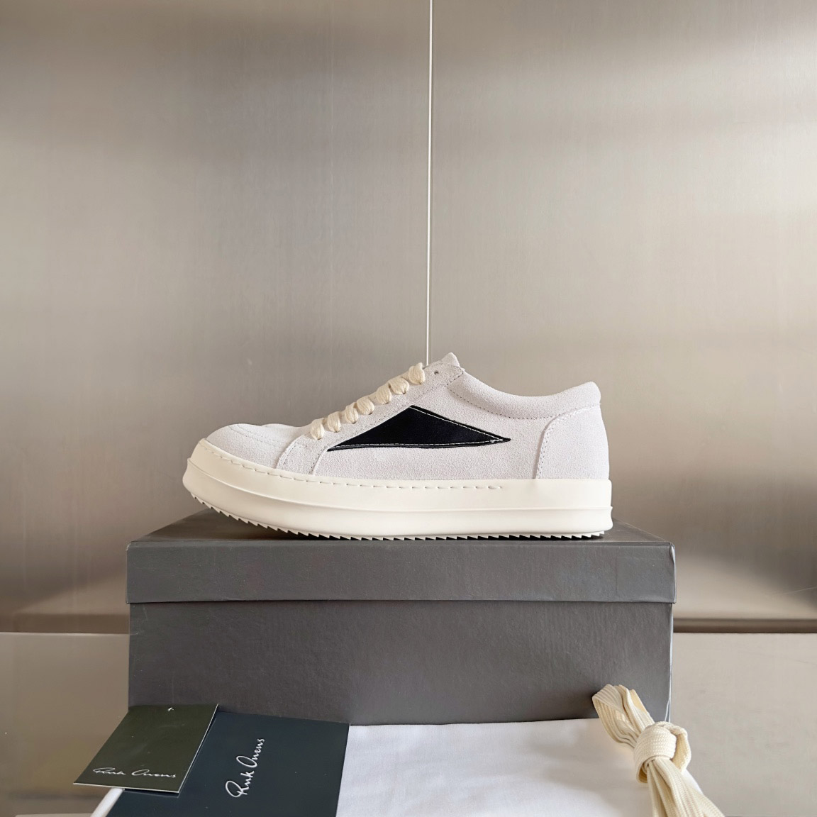 Rick Owens Luxor Vintage Low 'Milk Black' - DesignerGu
