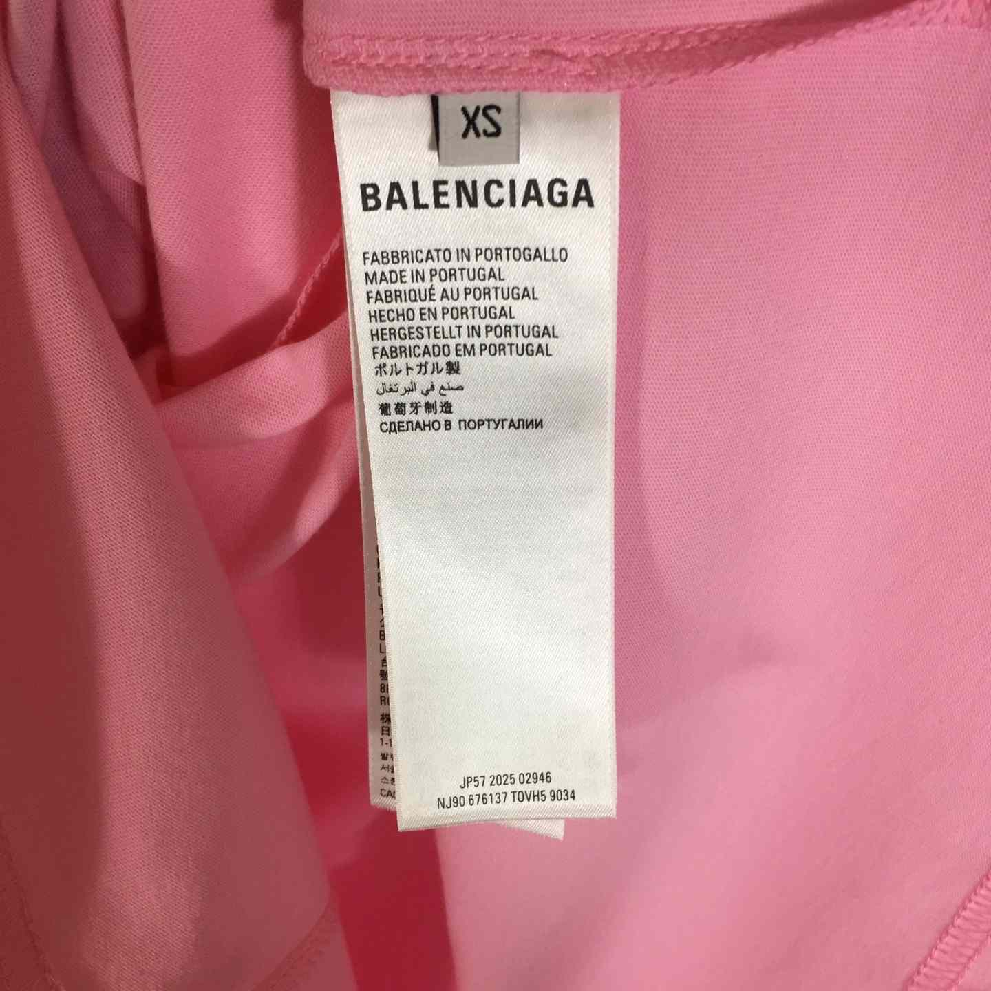 Balenciaga Vintage Surfer Oversized T-Shirt in old pink dry jersey - DesignerGu