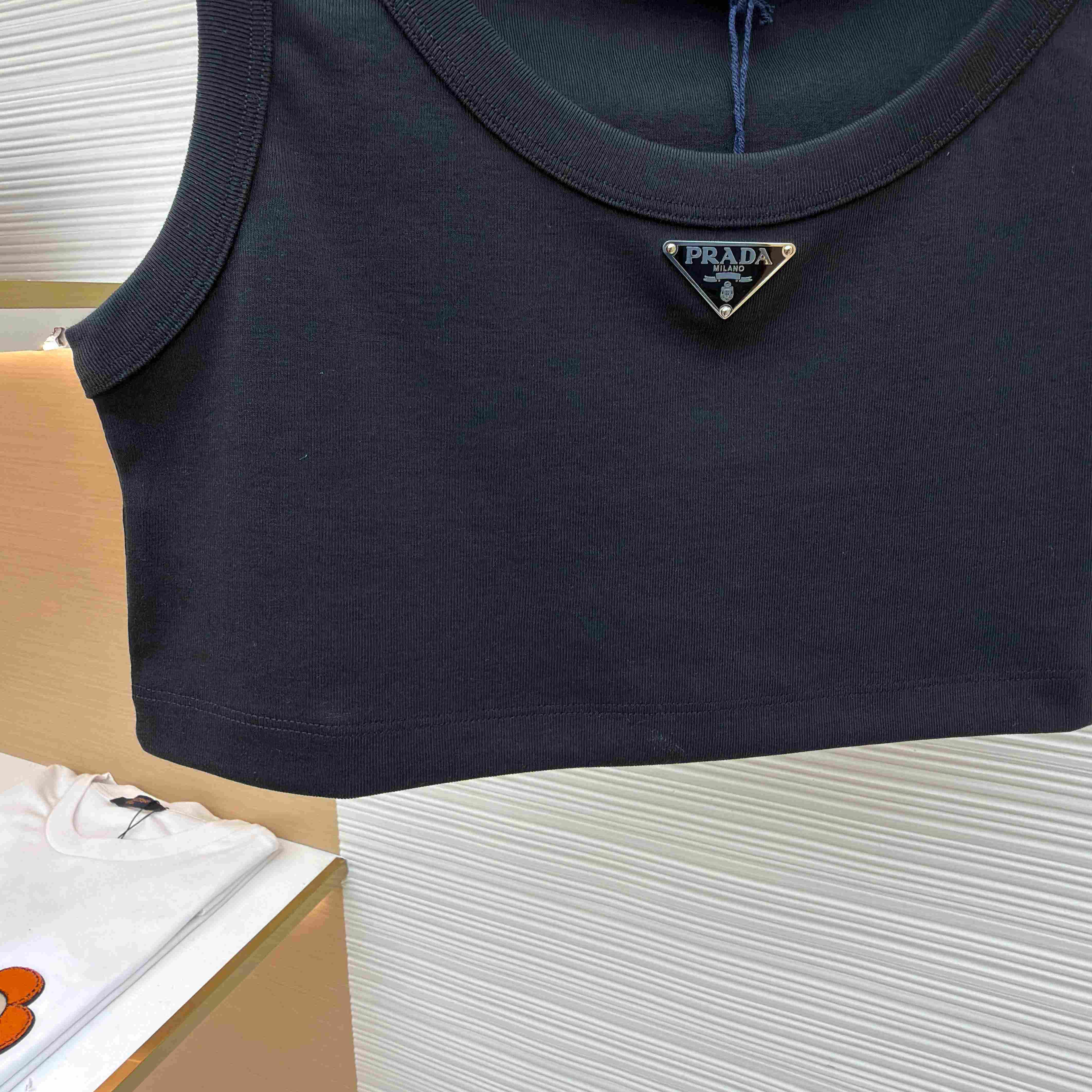 Prada Jersey Cropped Top - DesignerGu