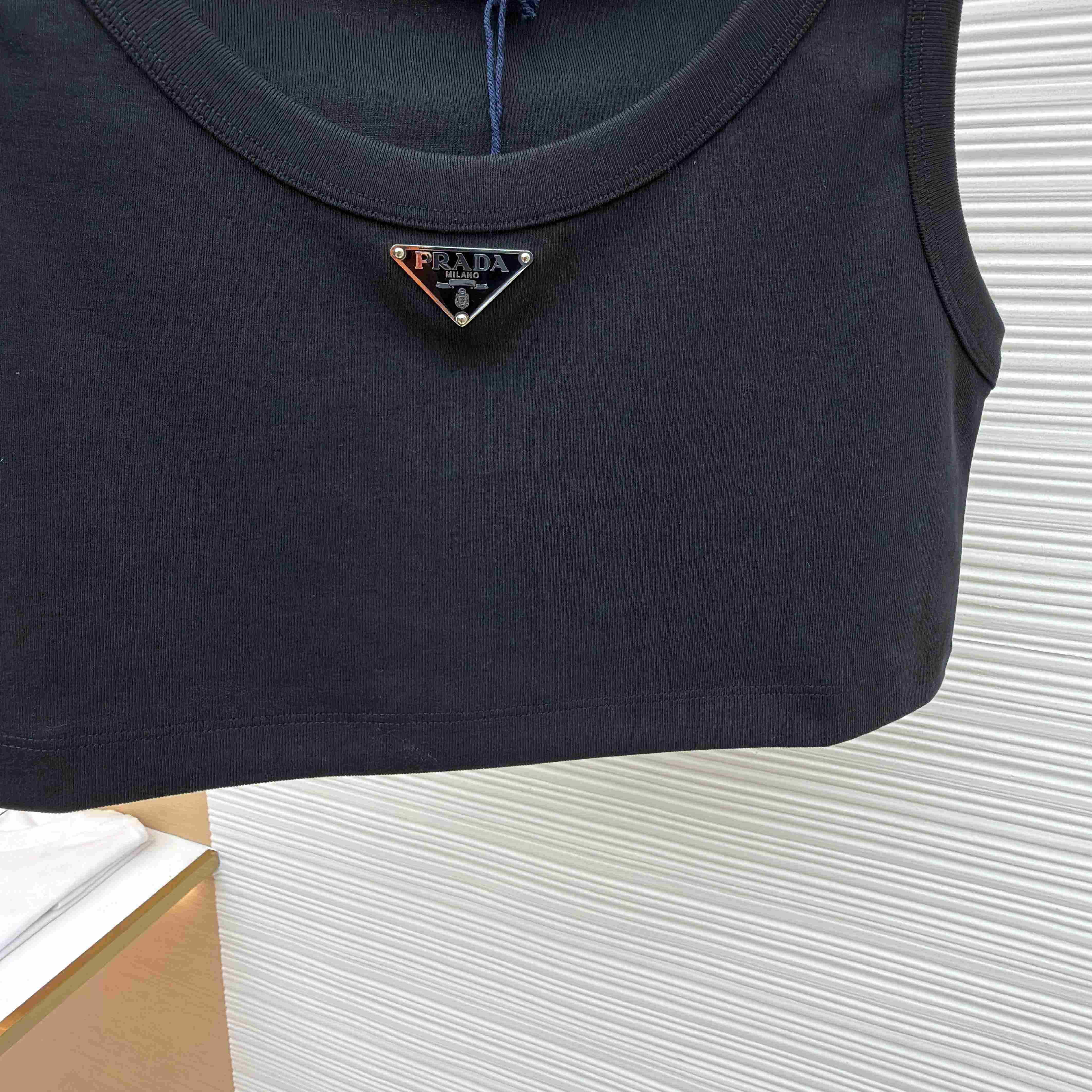 Prada Jersey Cropped Top - DesignerGu