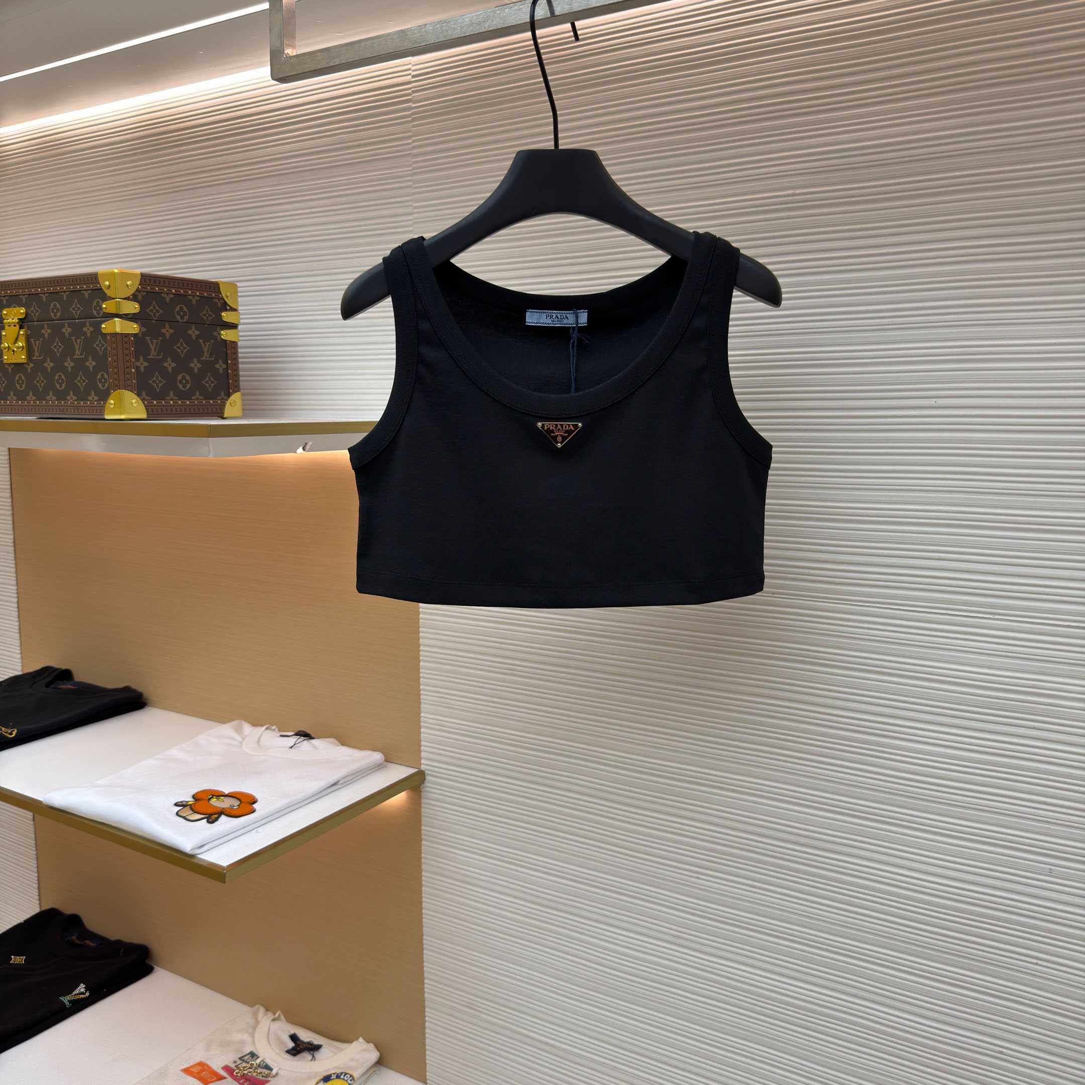 Prada Jersey Cropped Top - DesignerGu