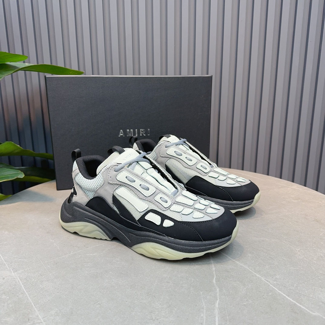 Amiri Bone Runner 'Black Grey' - DesignerGu