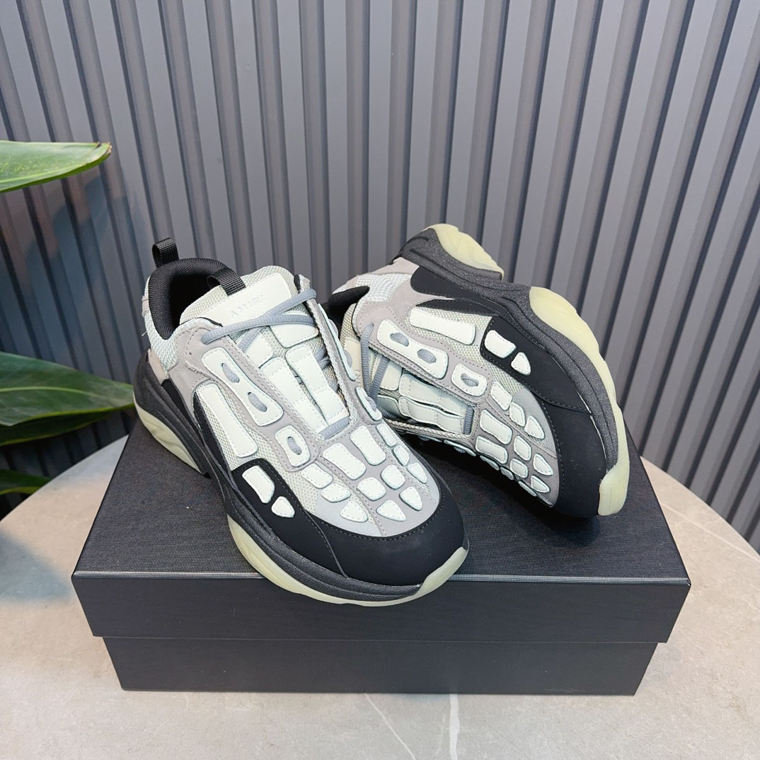 Amiri Bone Runner 'Black Grey' - DesignerGu