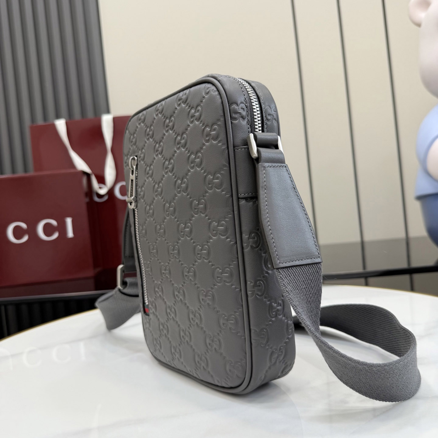 Gucci GG Emblem Small Crossbody Bag 850238 - DesignerGu