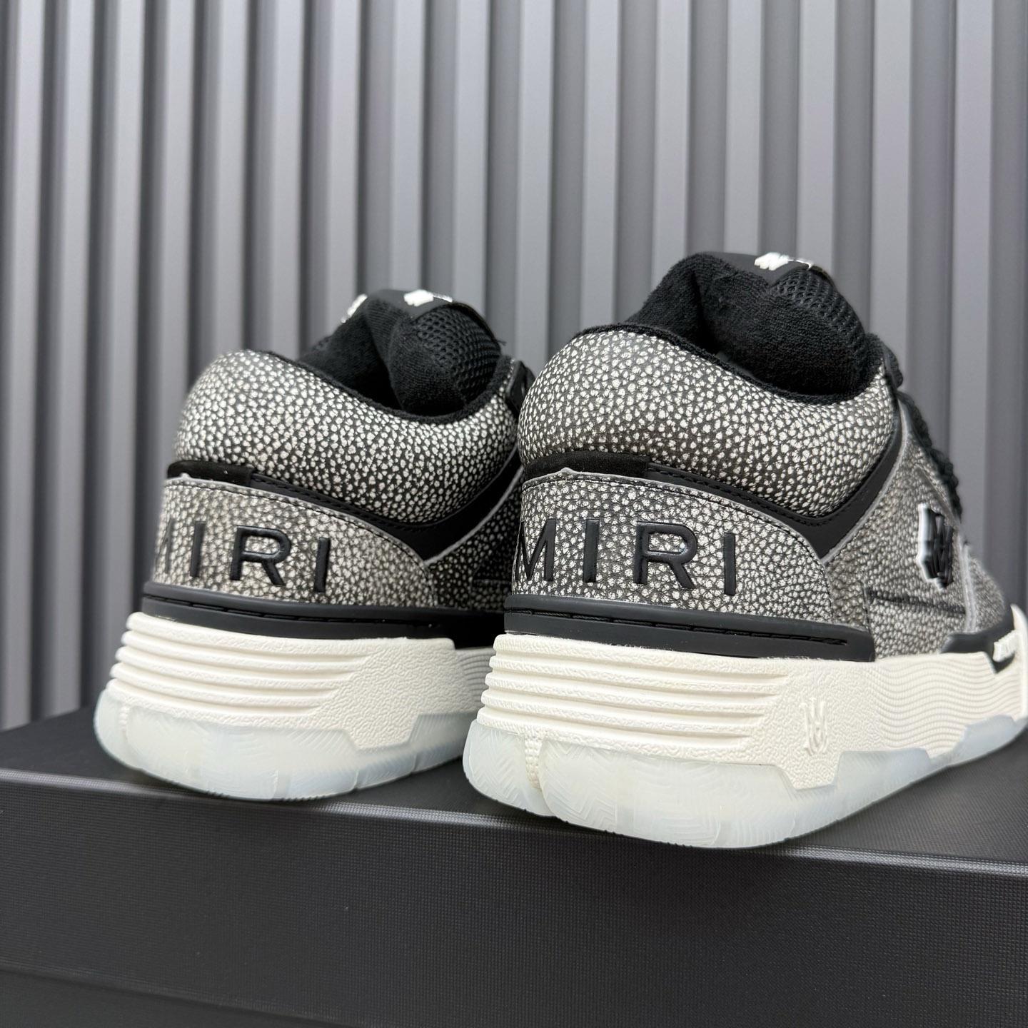 Amiri Black Pebbled MA-1 Sneakers - DesignerGu