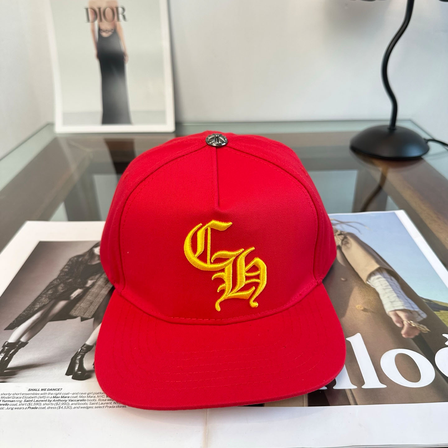 Chrome Hearts CH Trucker Hat 'Red' - DesignerGu