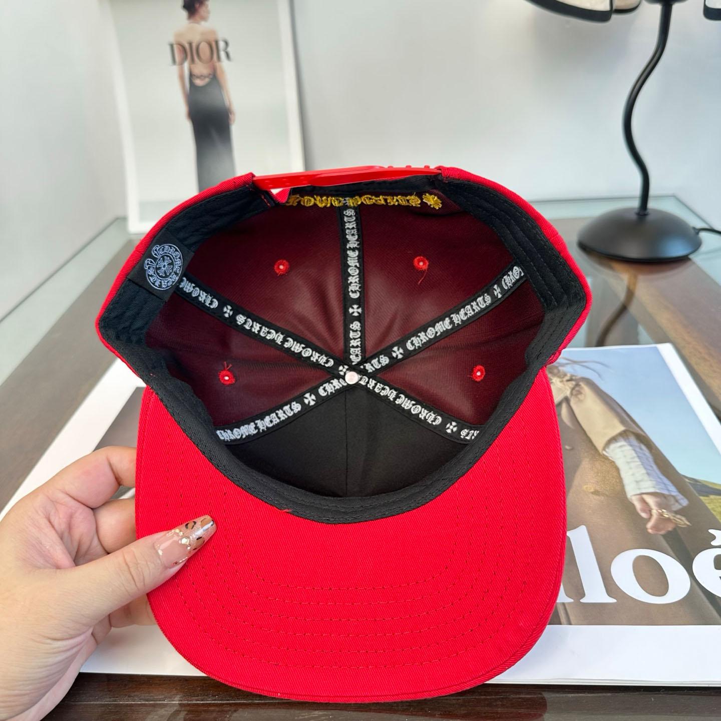 Chrome Hearts CH Trucker Hat 'Red' - DesignerGu