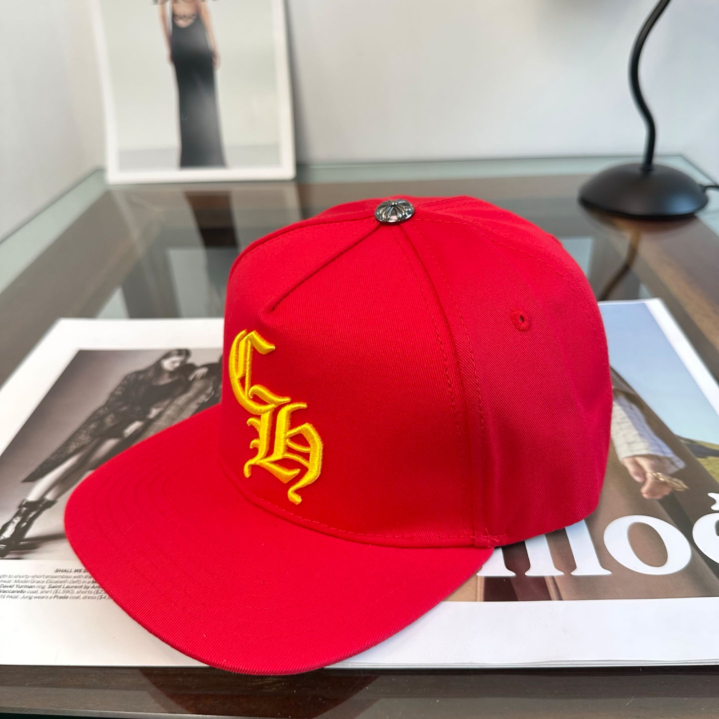 Chrome Hearts CH Trucker Hat 'Red' - DesignerGu