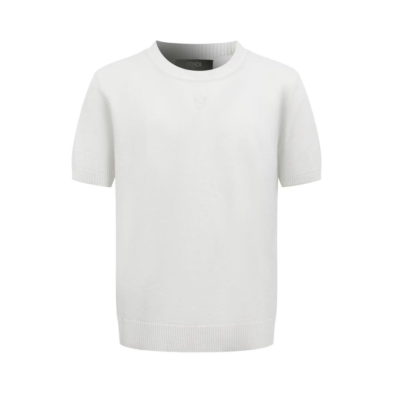 Fendi White Cotton And Cashmere Jumper - DesignerGu