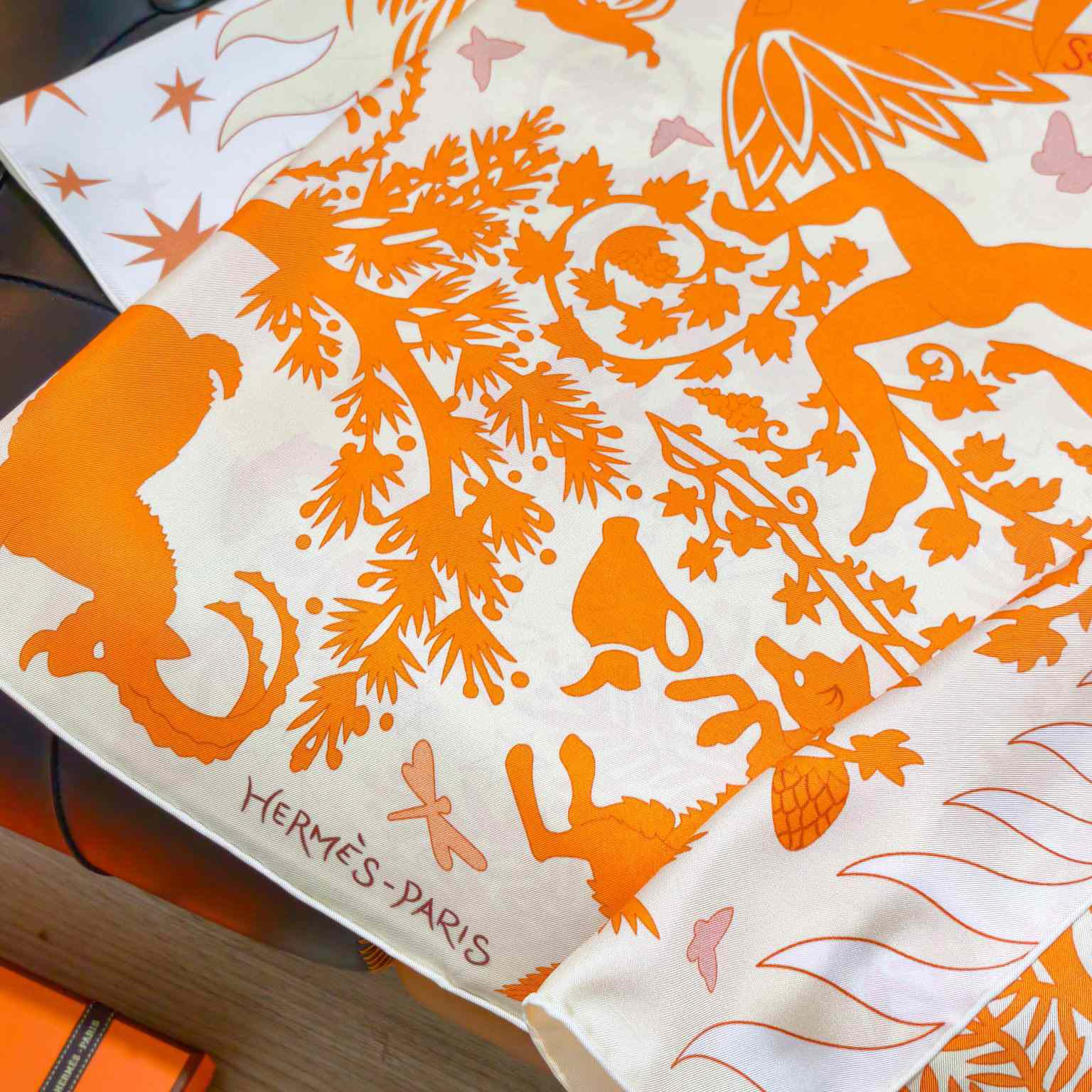 Hermes Sous le Charme D'Orphee Detail Scarf  - DesignerGu
