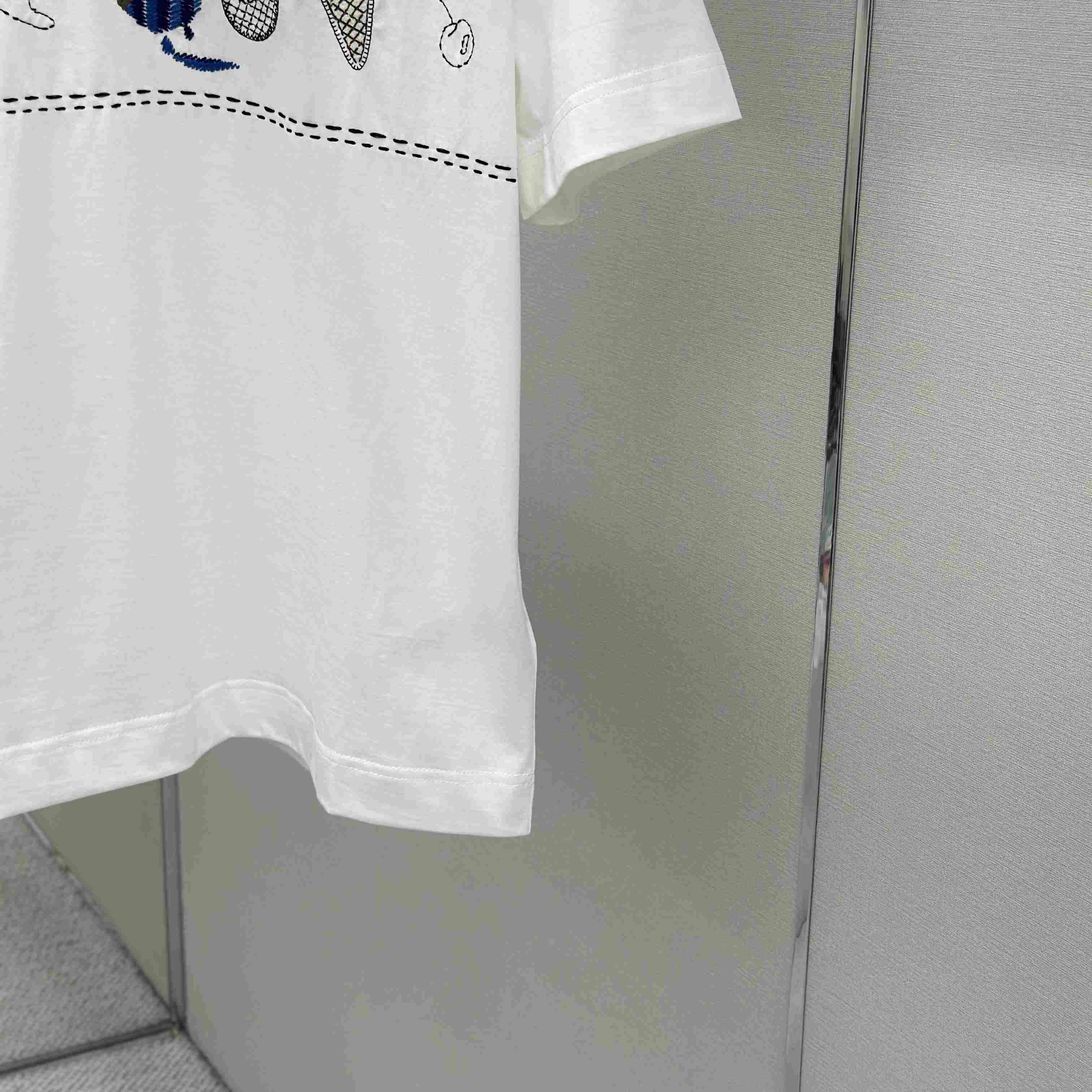 Fendi White Cotton T-shirt - DesignerGu