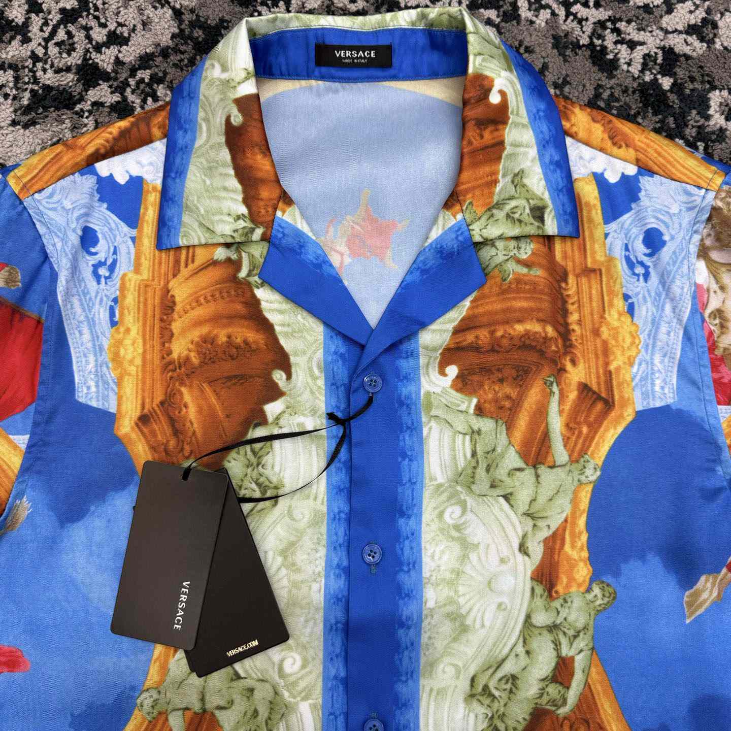 Versace  Printed Silk Twill Slim Shirt - DesignerGu