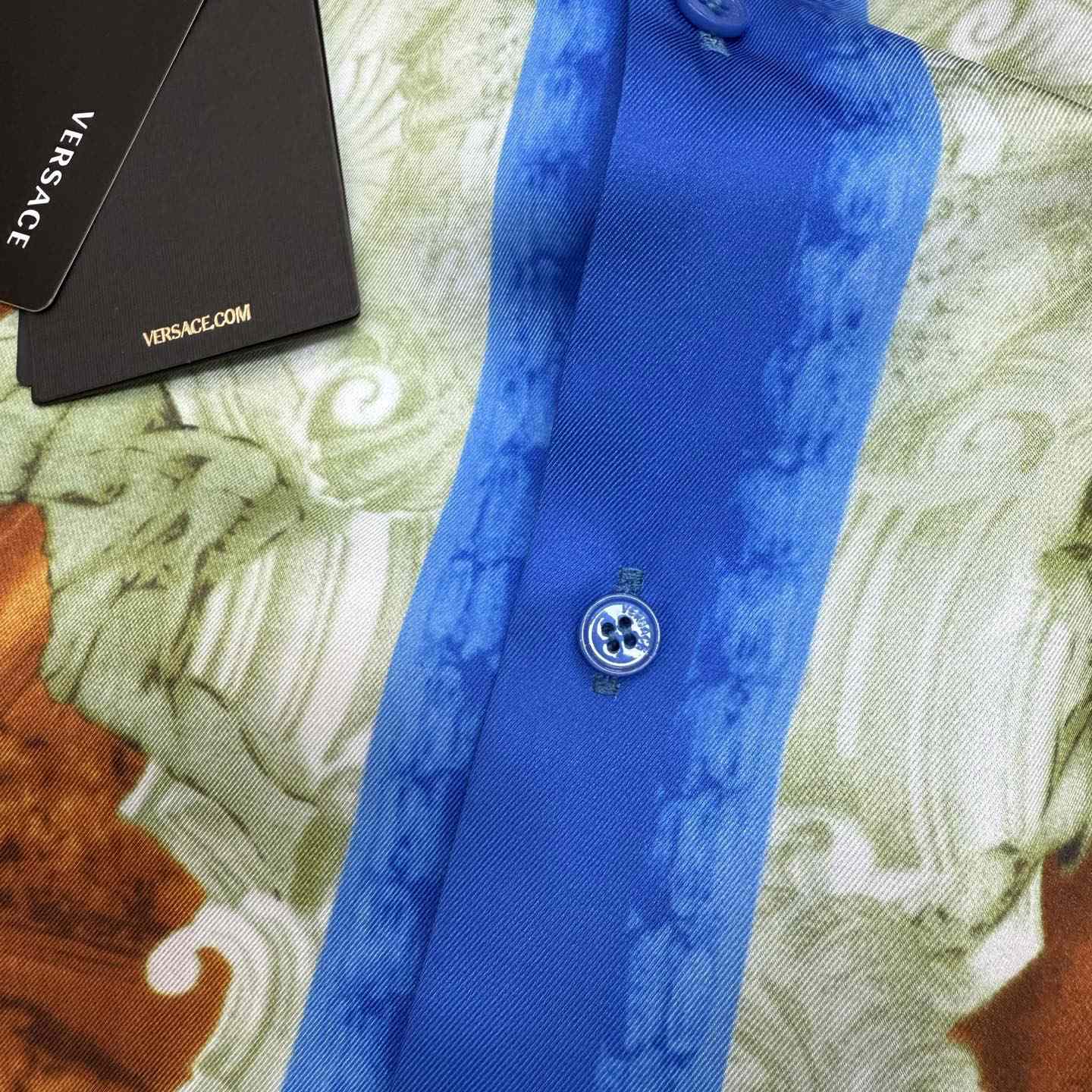 Versace  Printed Silk Twill Slim Shirt - DesignerGu
