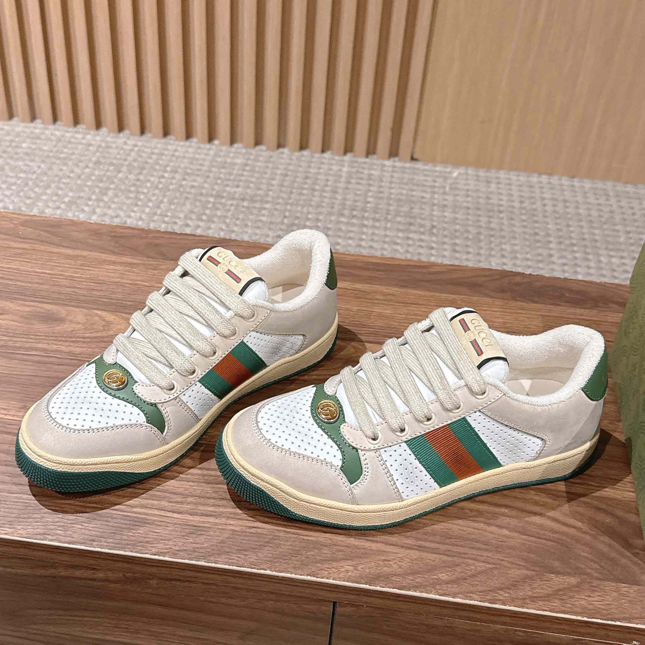 Gucci Screener Distressed 'Green Orange' - DesignerGu