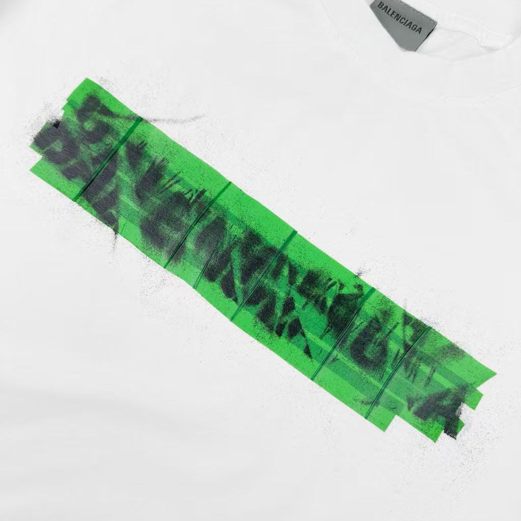Balenciaga Messy Spray T-shirt In Cotton - DesignerGu