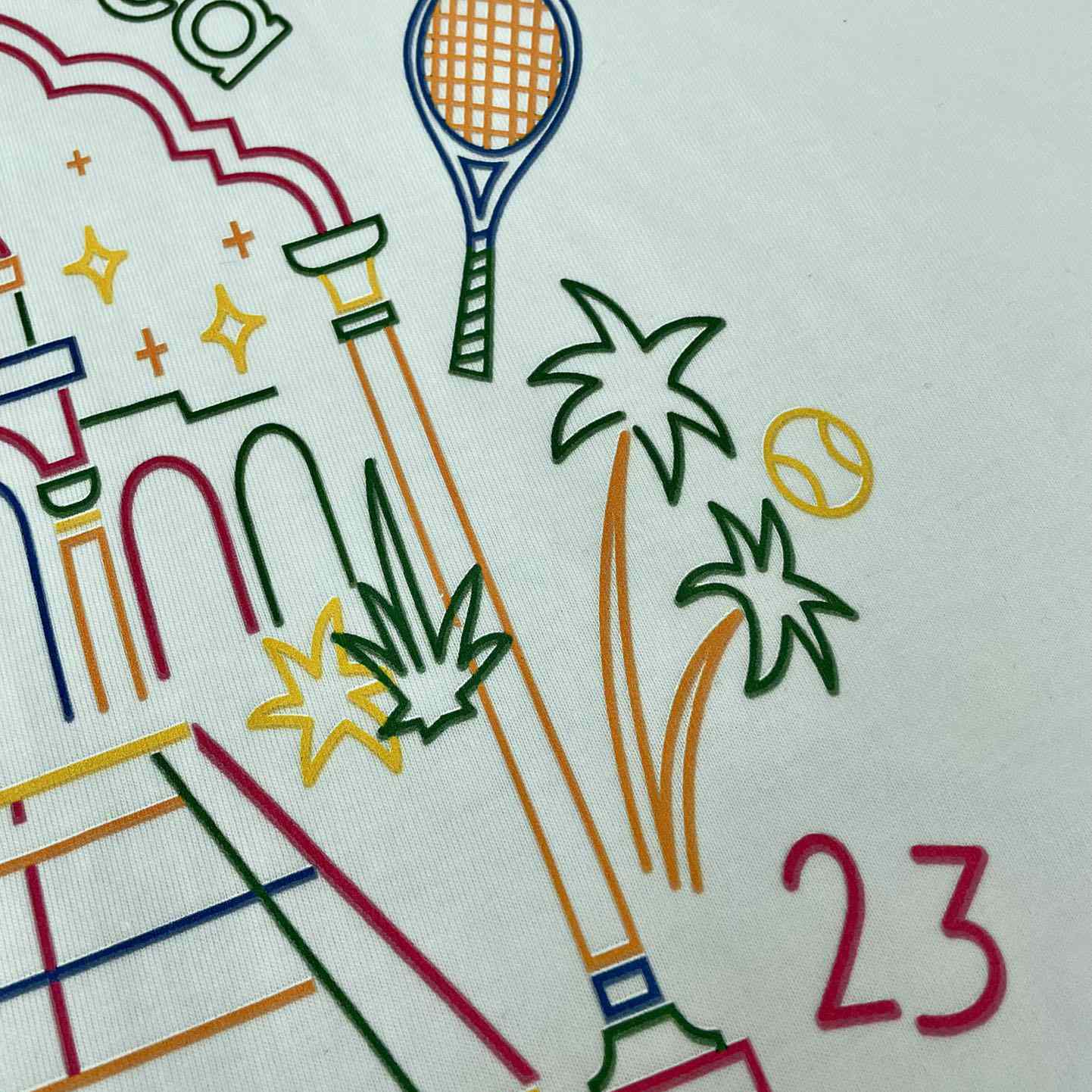 Casablanca Rainbow Crayon Temple T-Shirt CA5054 - DesignerGu