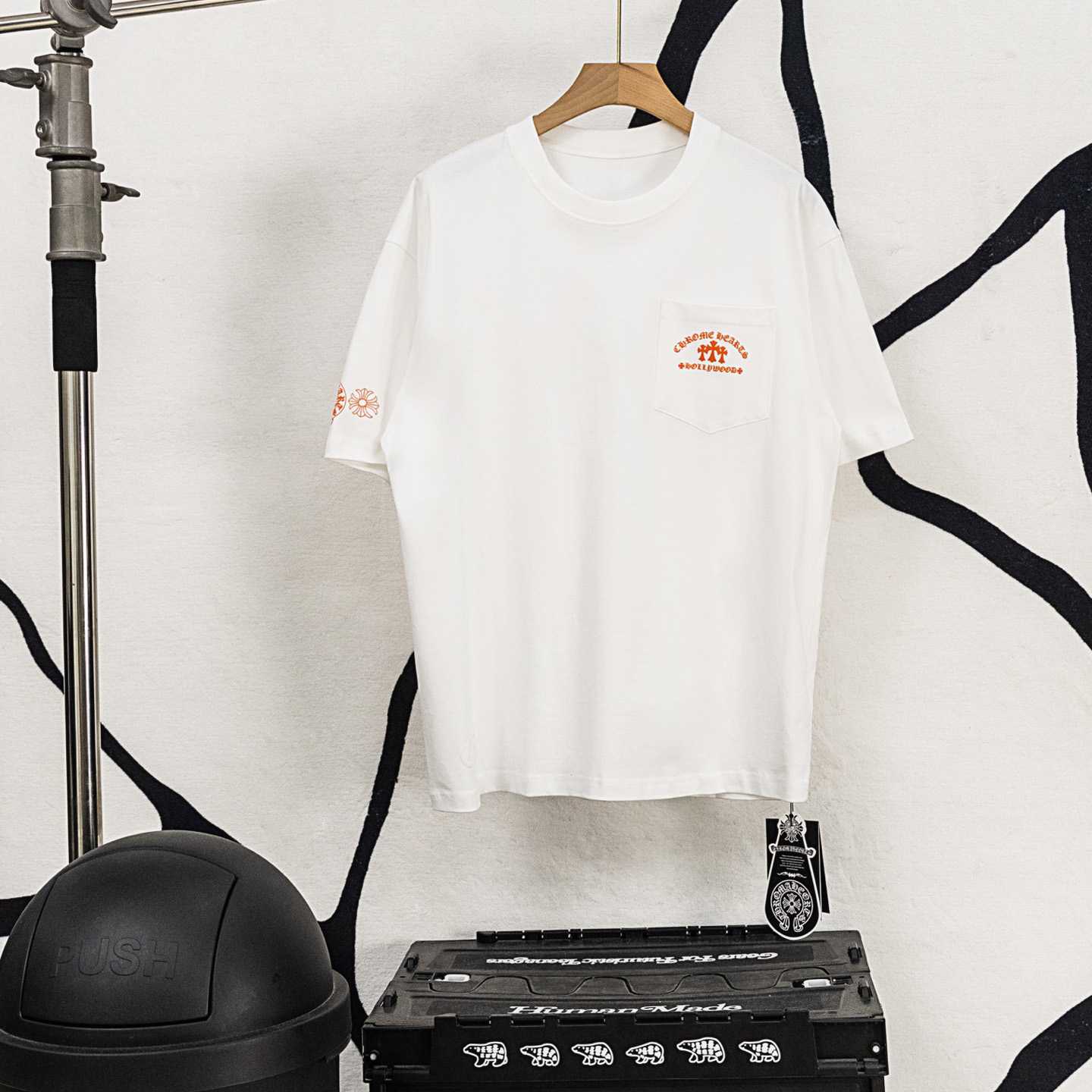Chrome Hearts Triple Cross T-Shirt 'White/Orange' - DesignerGu