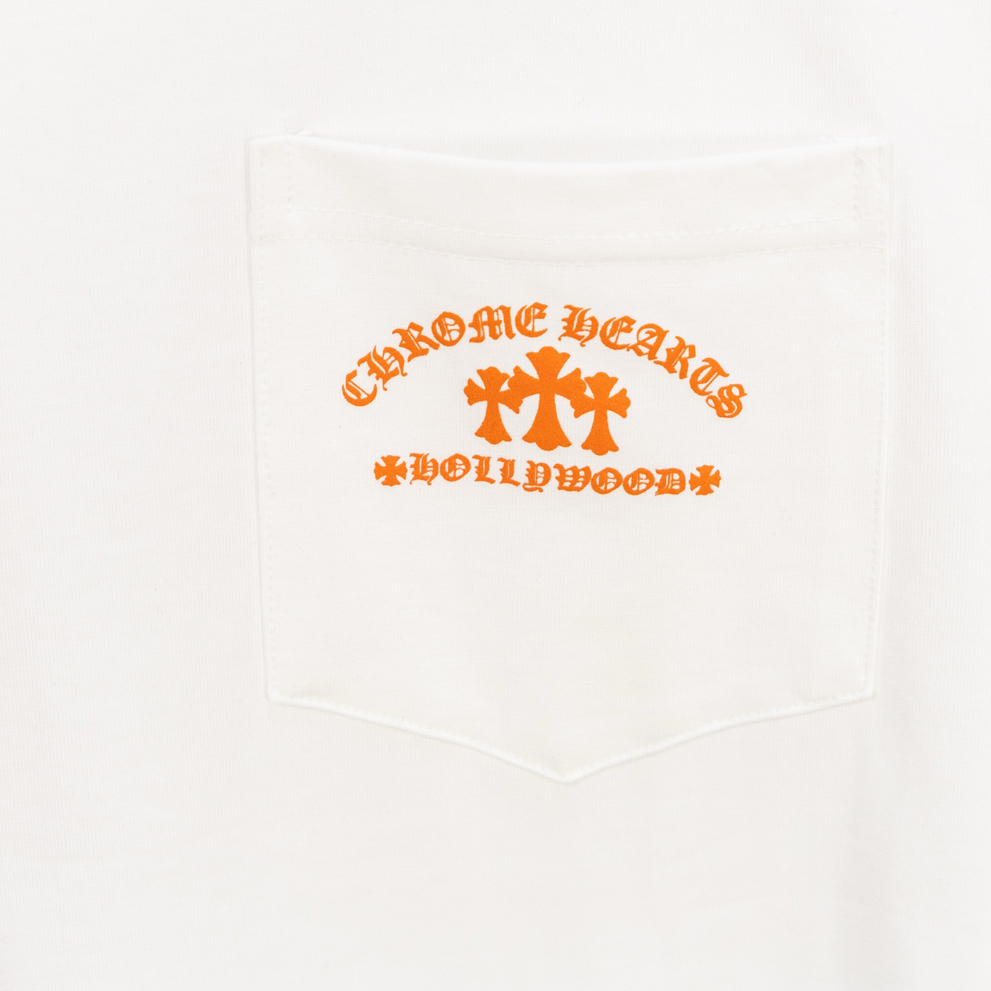 Chrome Hearts Triple Cross T-Shirt 'White/Orange' - DesignerGu