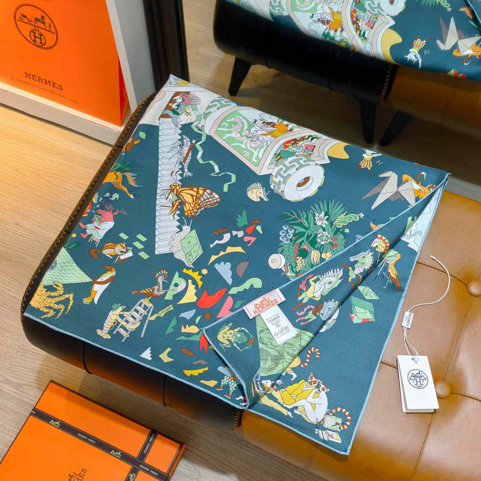Hermes Academia Hippica Scarf 90 - DesignerGu