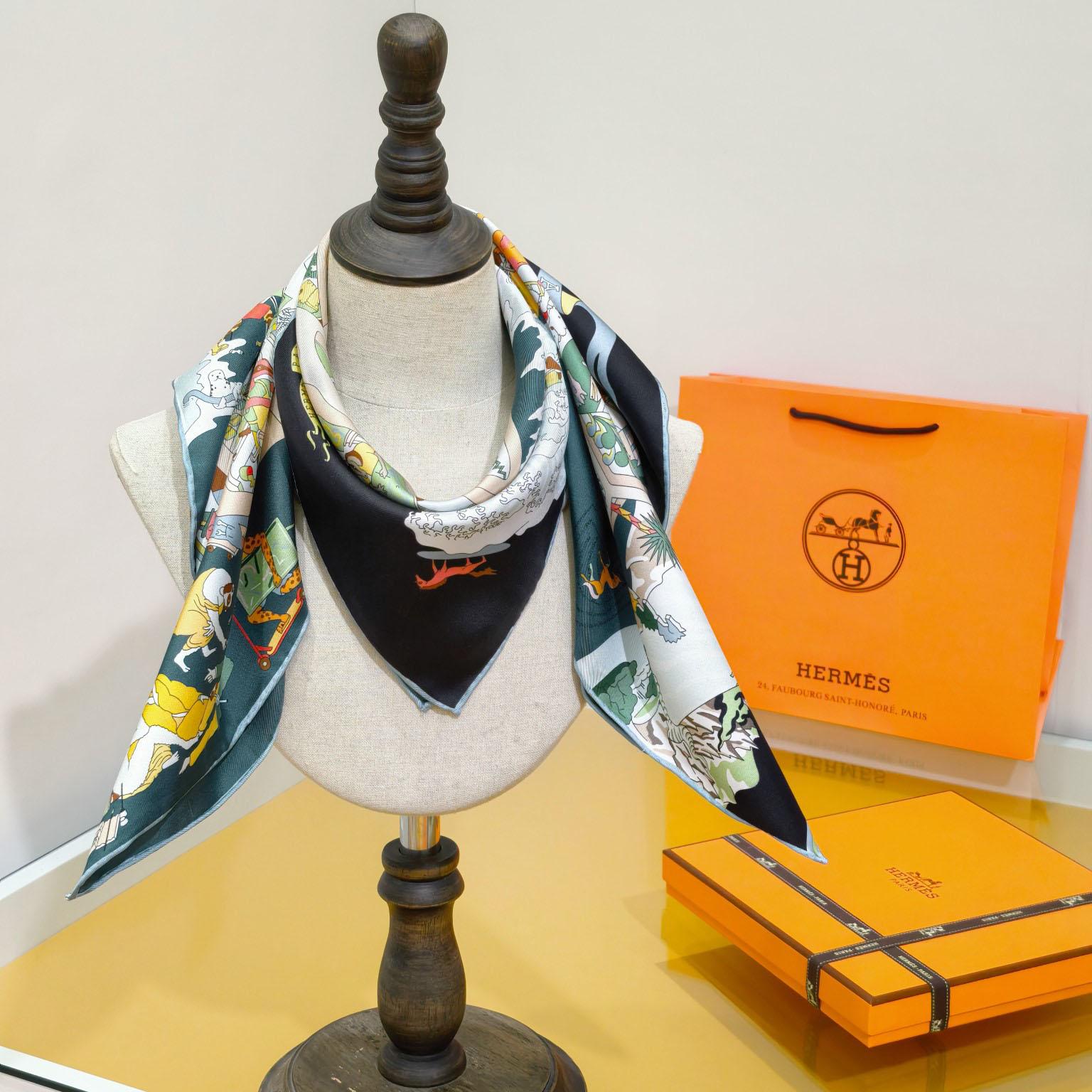Hermes Academia Hippica Scarf 90 - DesignerGu