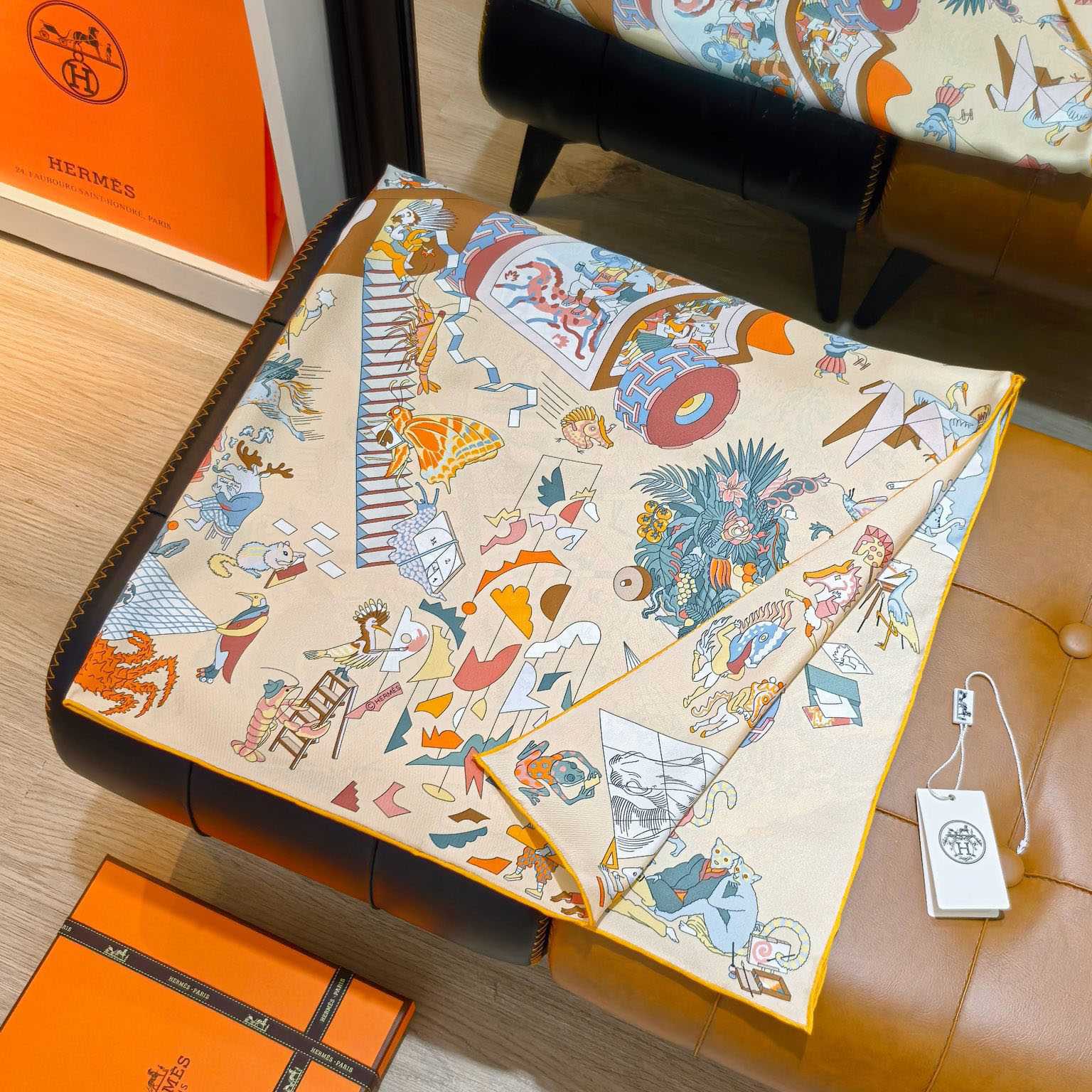 Hermes Academia Hippica Scarf 90 - DesignerGu