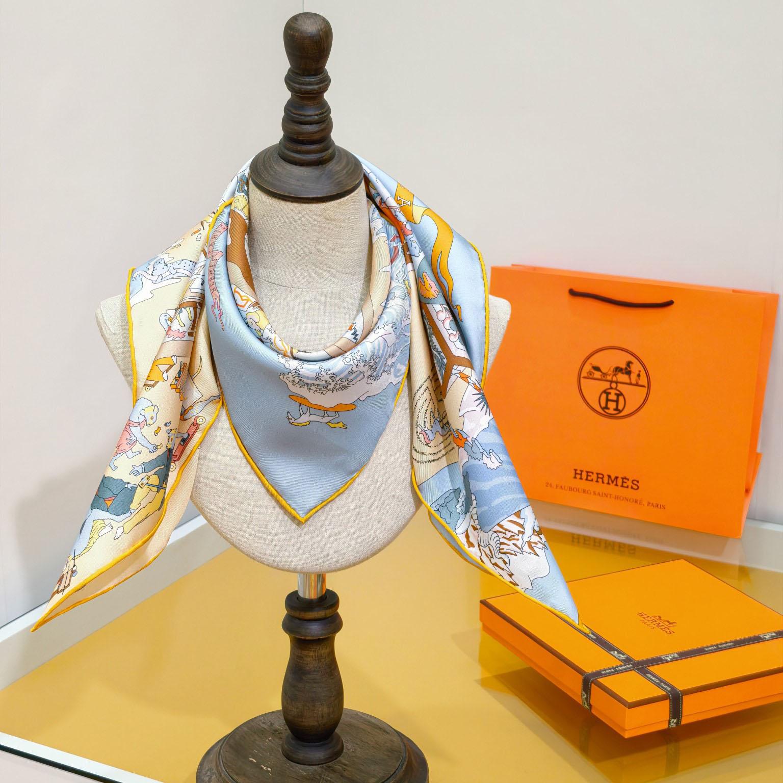 Hermes Academia Hippica Scarf 90 - DesignerGu