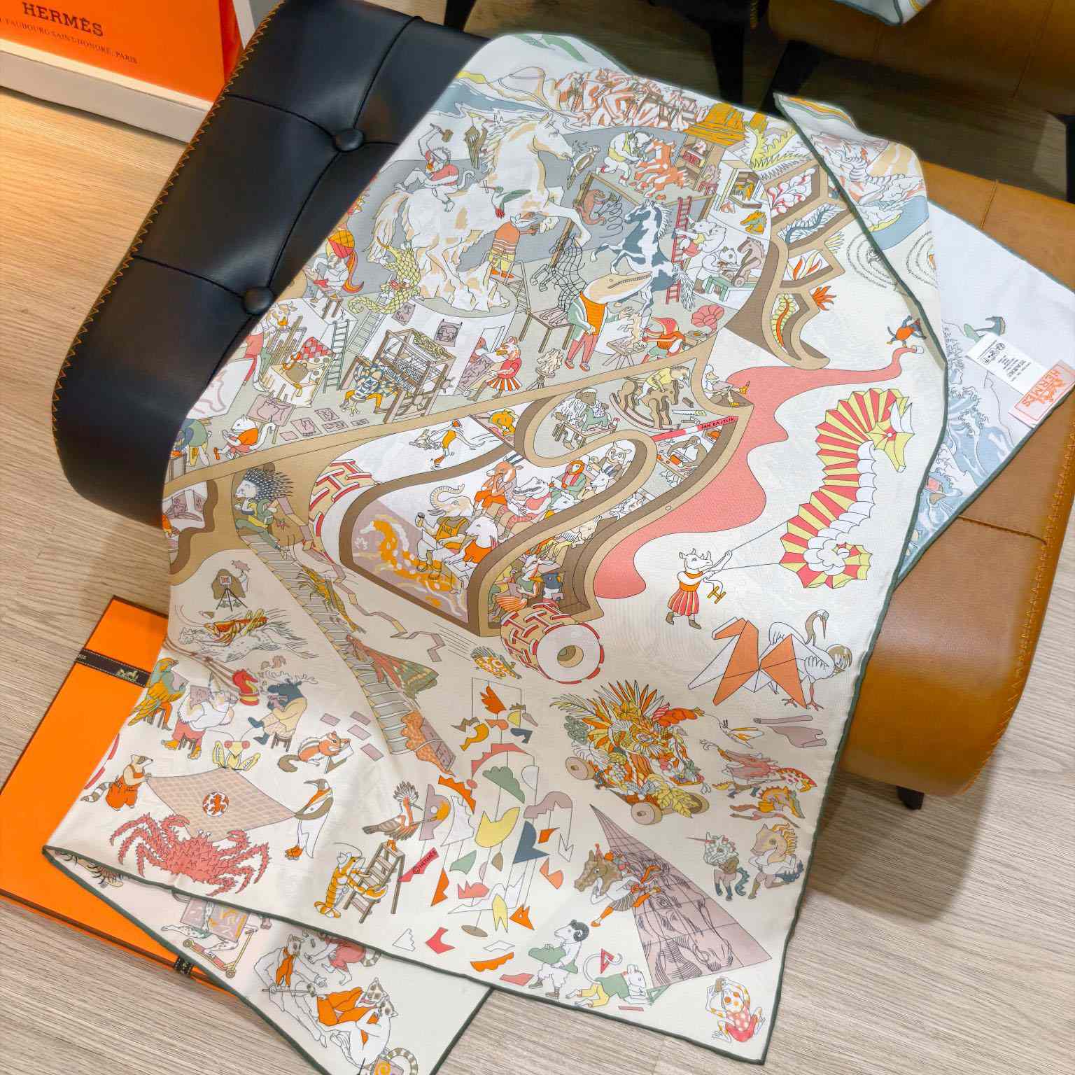 Hermes Academia Hippica Scarf 90 - DesignerGu