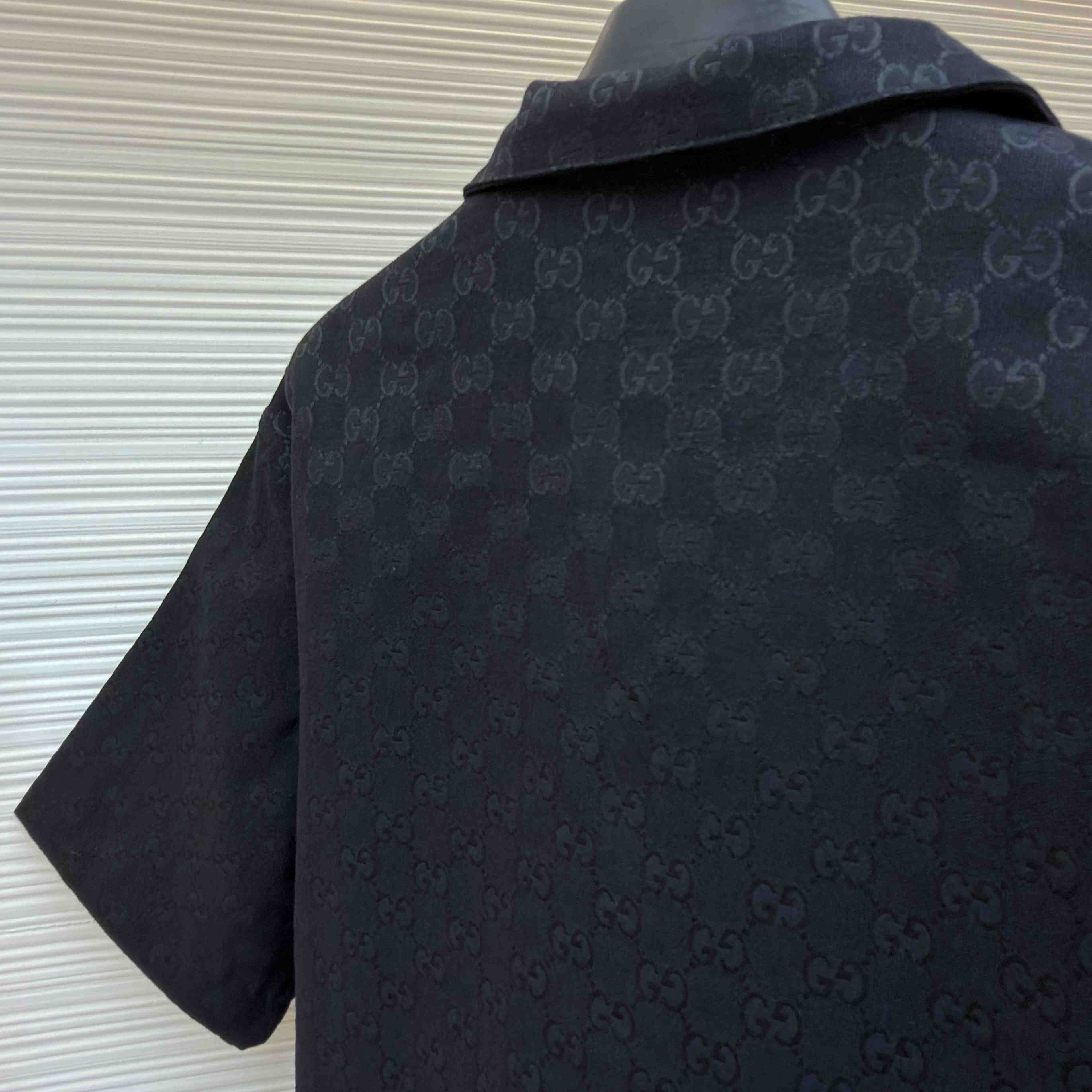 Gucci GG Canvas Linen Blend Bowling Shirt - DesignerGu