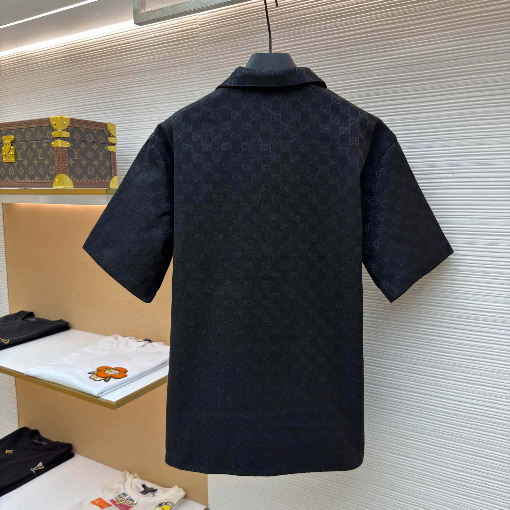 Gucci GG Canvas Linen Blend Bowling Shirt - DesignerGu