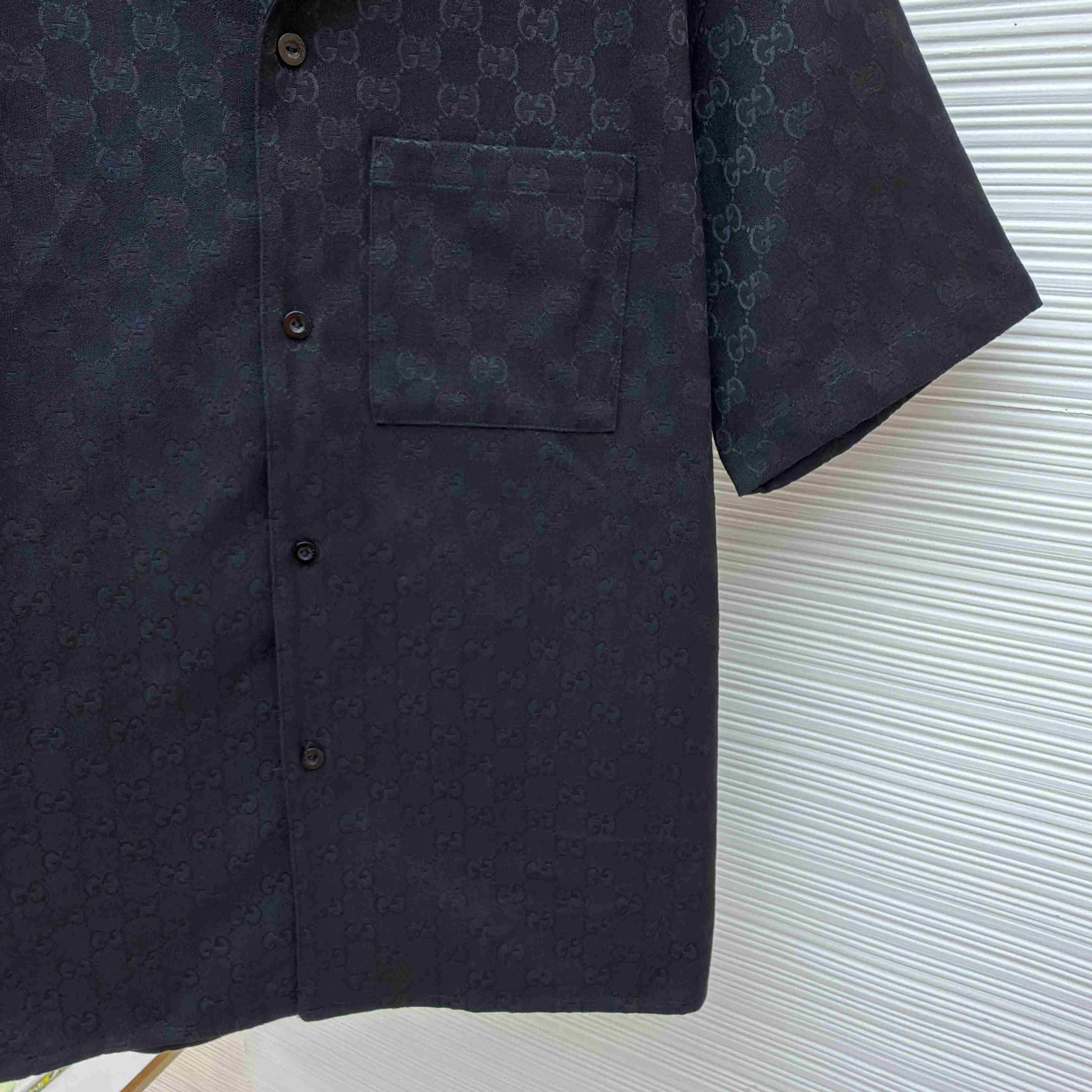 Gucci GG Canvas Linen Blend Bowling Shirt - DesignerGu