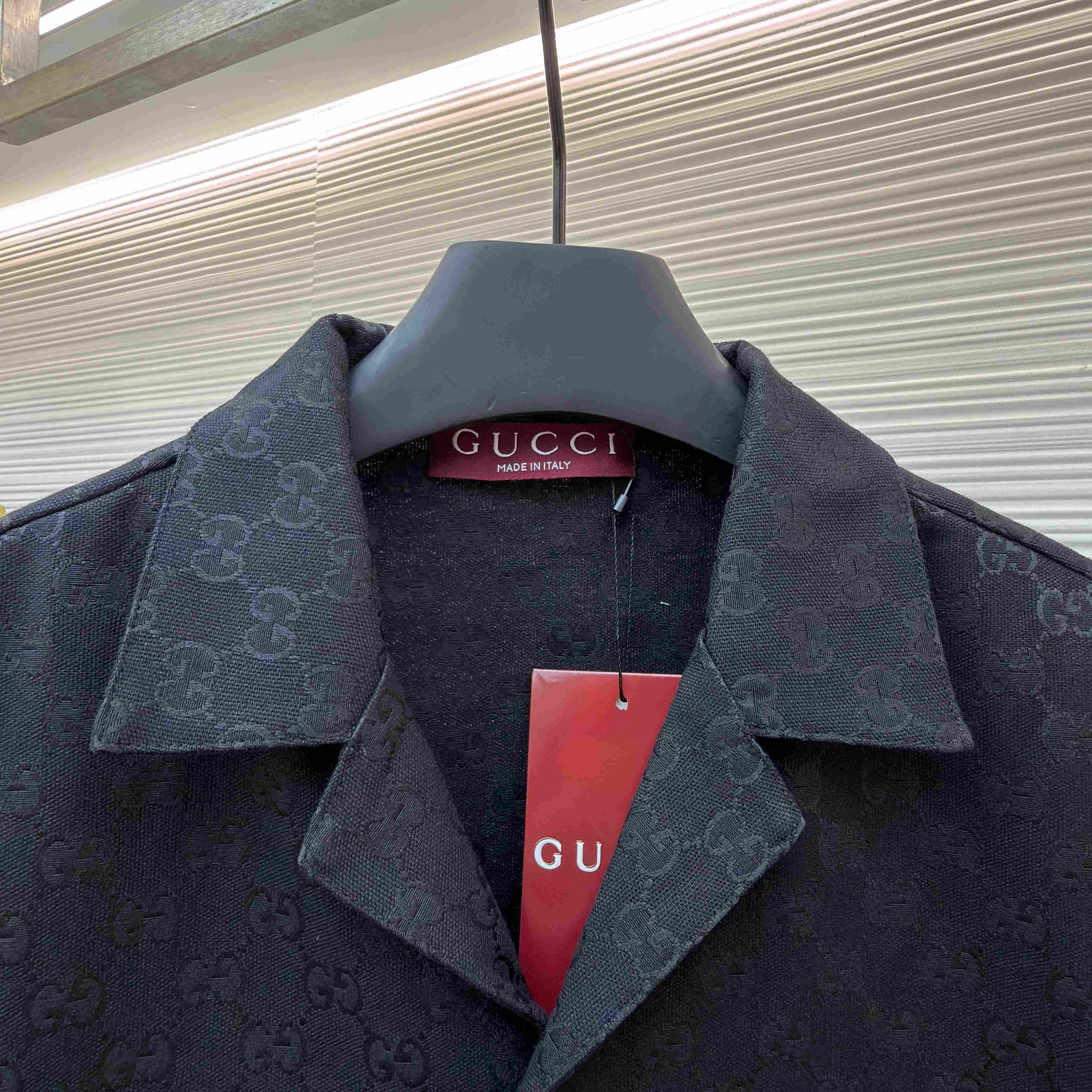 Gucci GG Canvas Linen Blend Bowling Shirt - DesignerGu