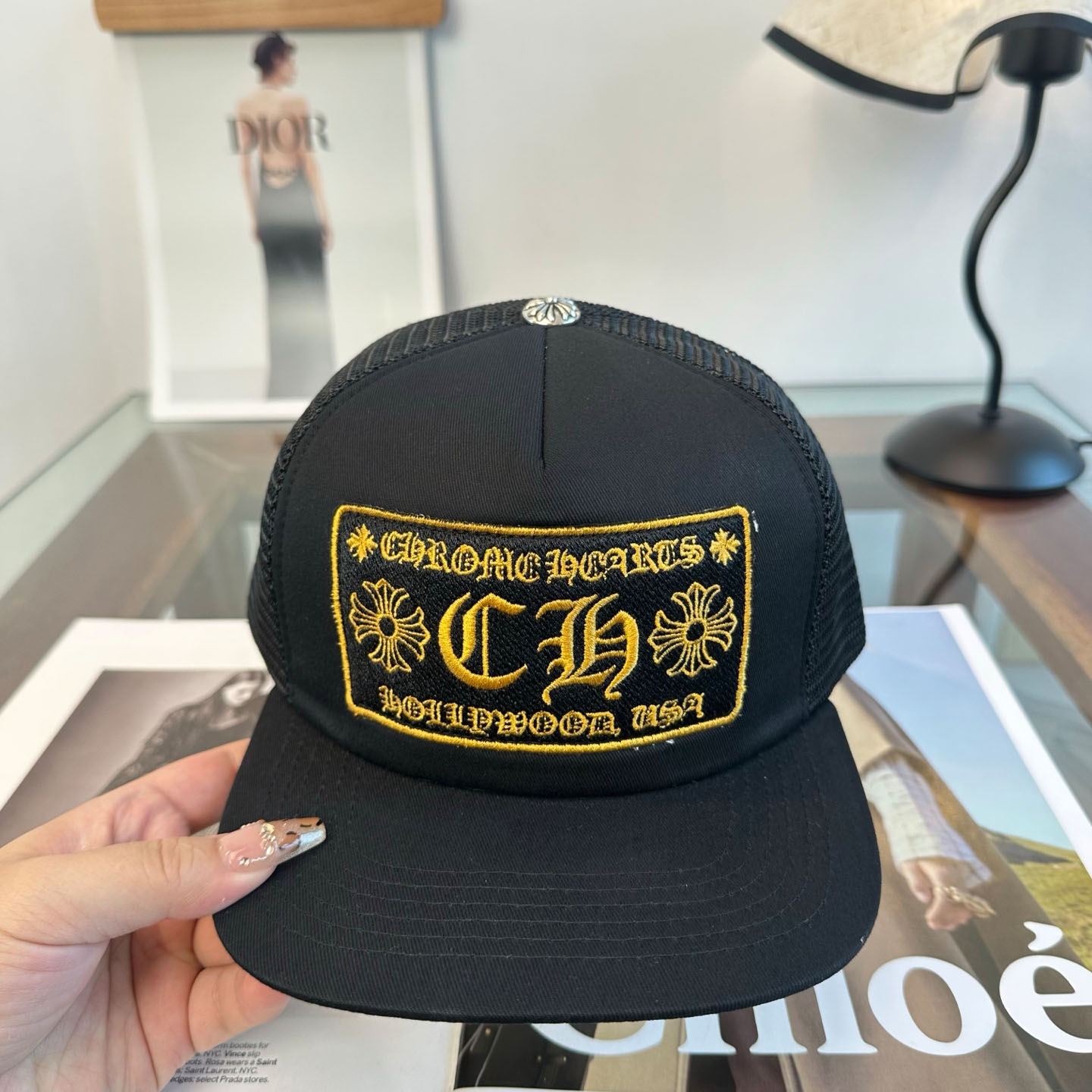 Chrome Heart Hollywood Trucker Cap  - DesignerGu
