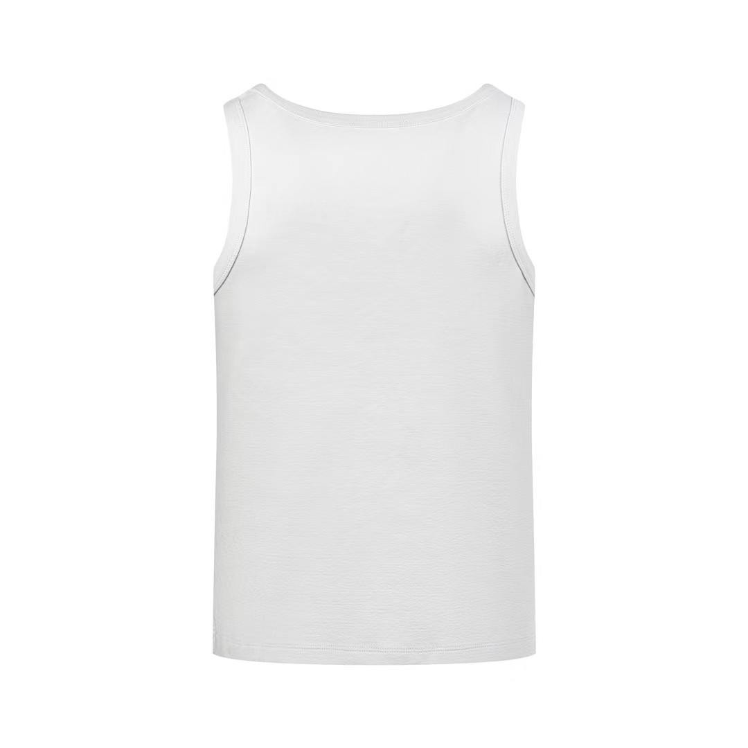 Prada Men's Black Logo Plaque Tank Top - DesignerGu