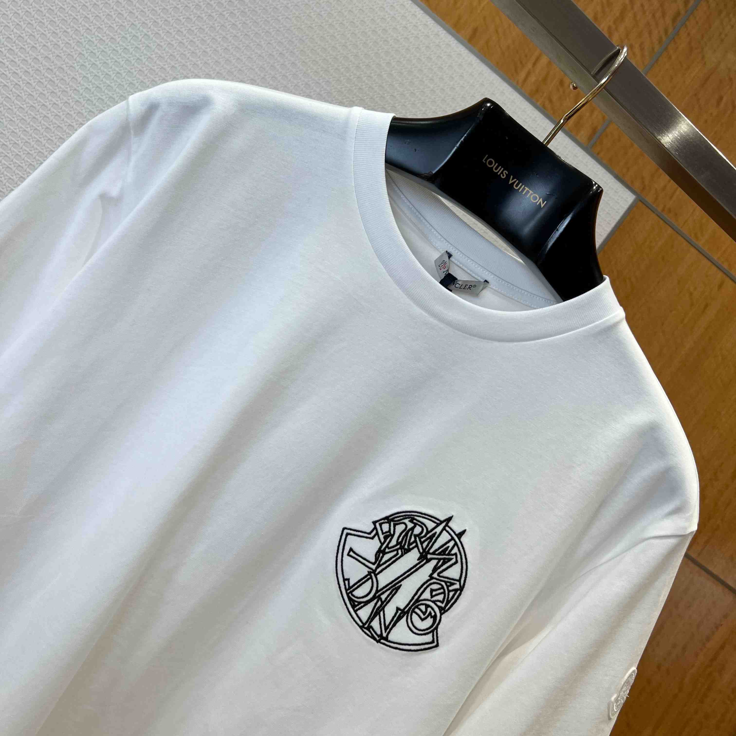 Moncler Overlapped Logo Cotton T-shirt - DesignerGu