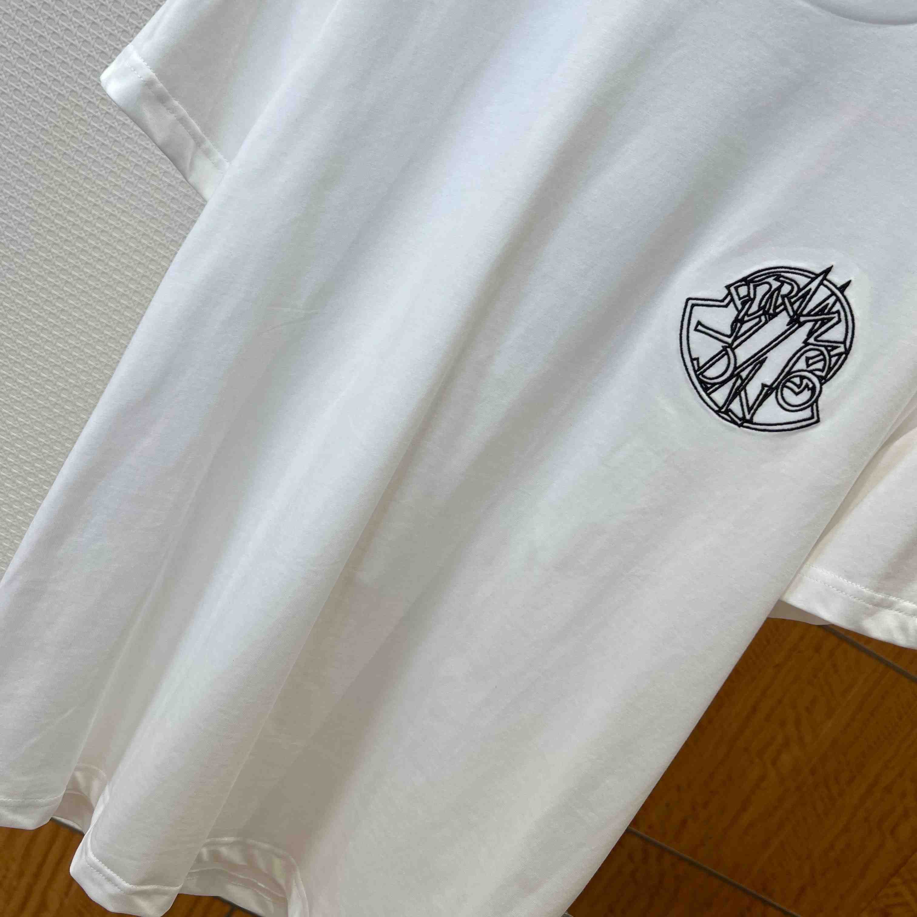 Moncler Overlapped Logo Cotton T-shirt - DesignerGu