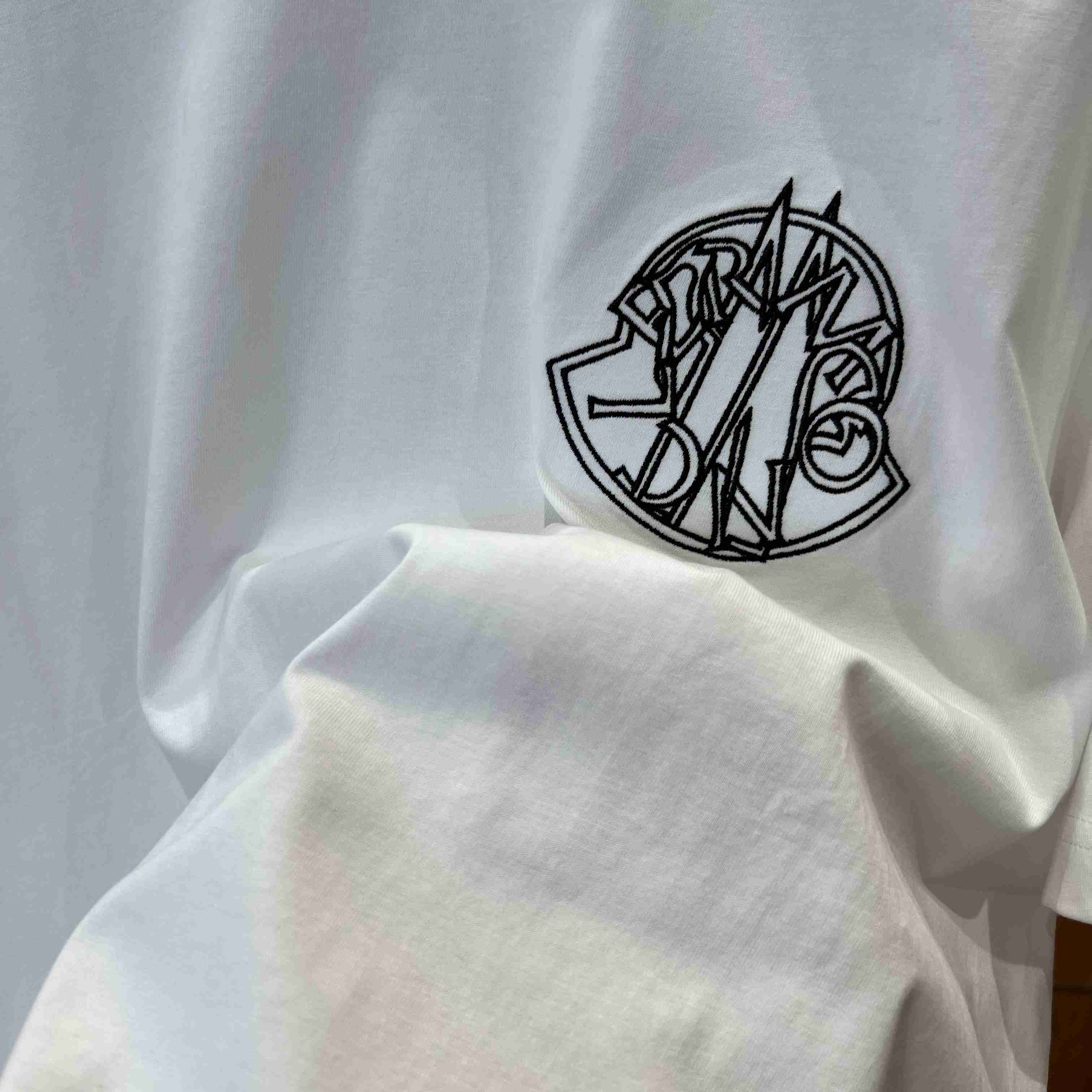 Moncler Overlapped Logo Cotton T-shirt - DesignerGu