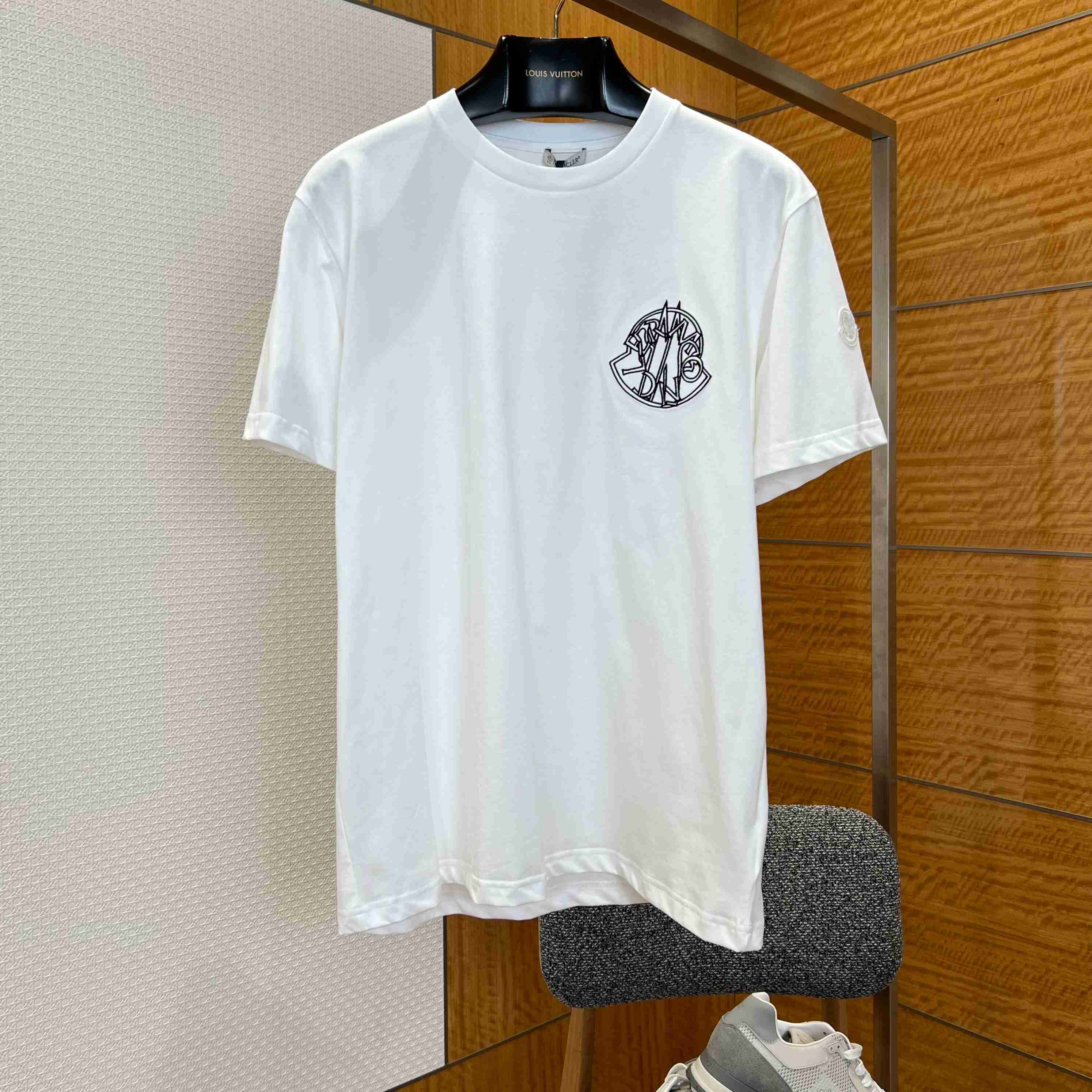 Moncler Overlapped Logo Cotton T-shirt - DesignerGu